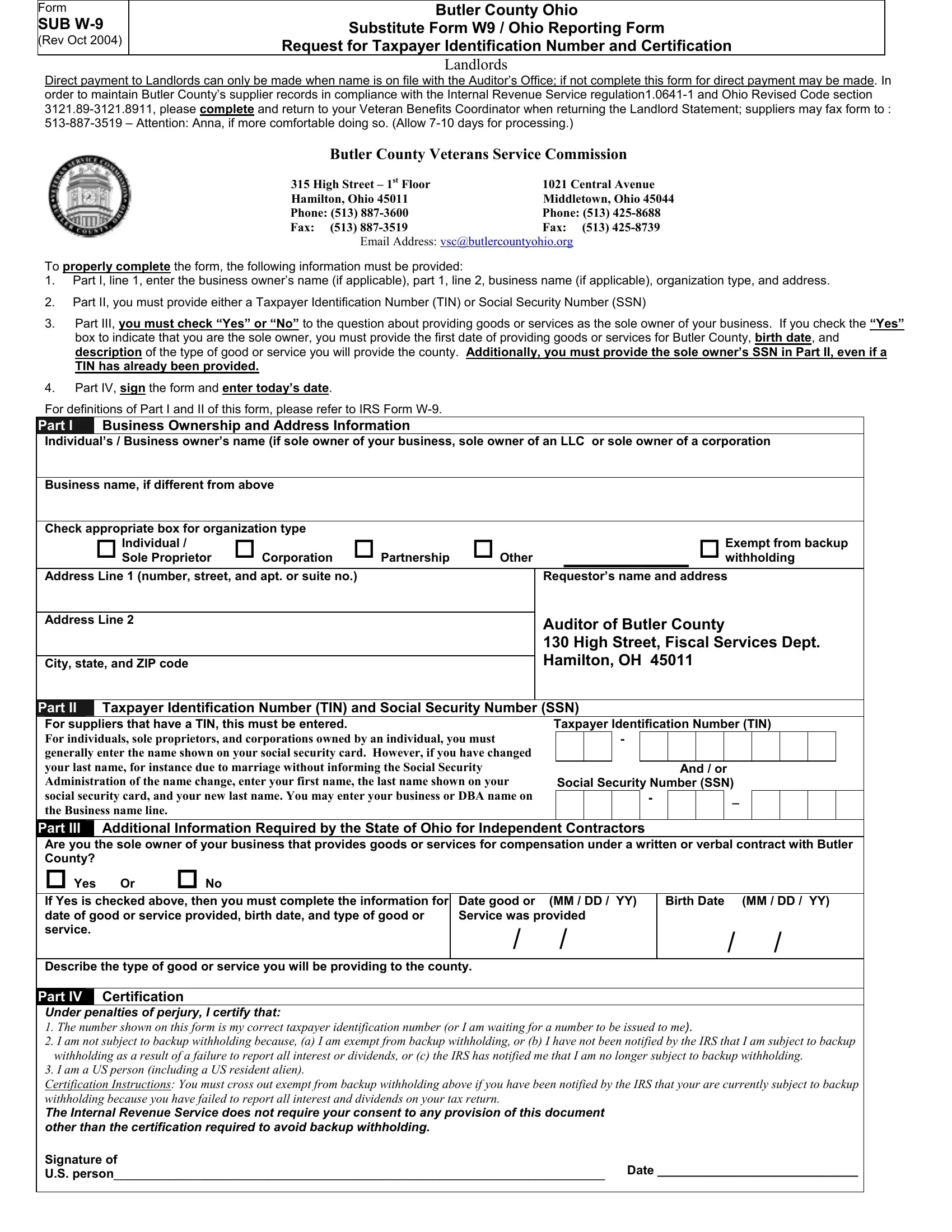 W9 Form Kansas