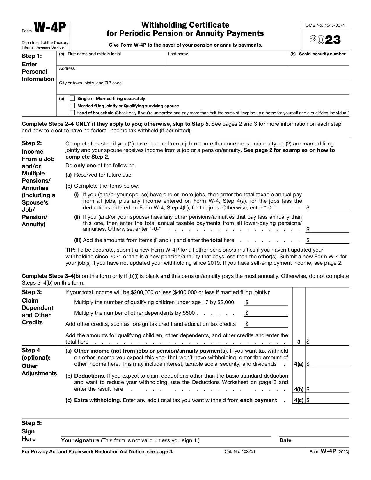 Form W 4P Fill And Sign Online With Lumin