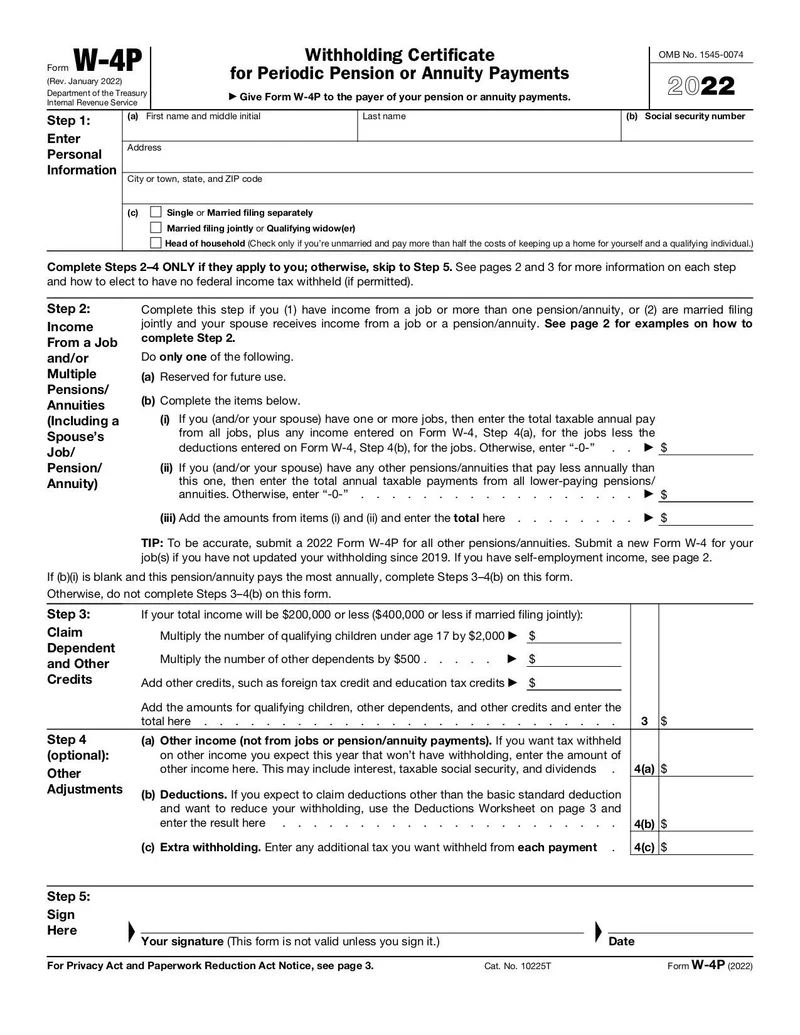 W4p Form 2023