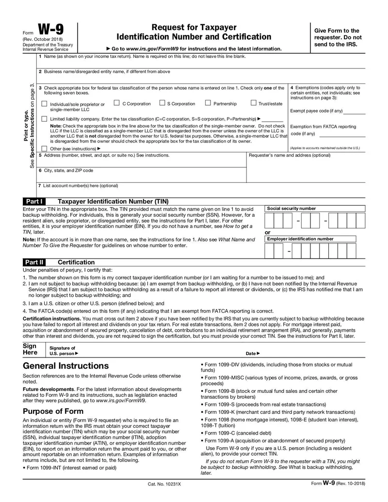 Form W 9 Fill And Sign Online With Lumin