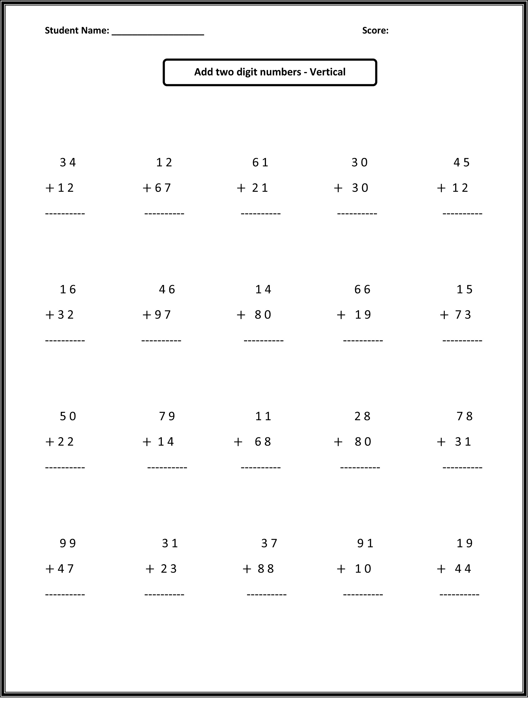 Free Printable Learning Worksheets 2nd Grade