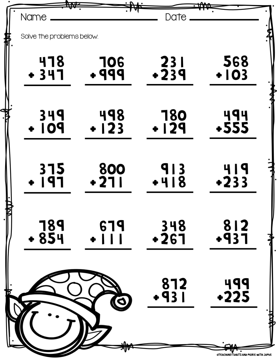 Free 3rd Grade Daily Math Worksheets Worksheets Library