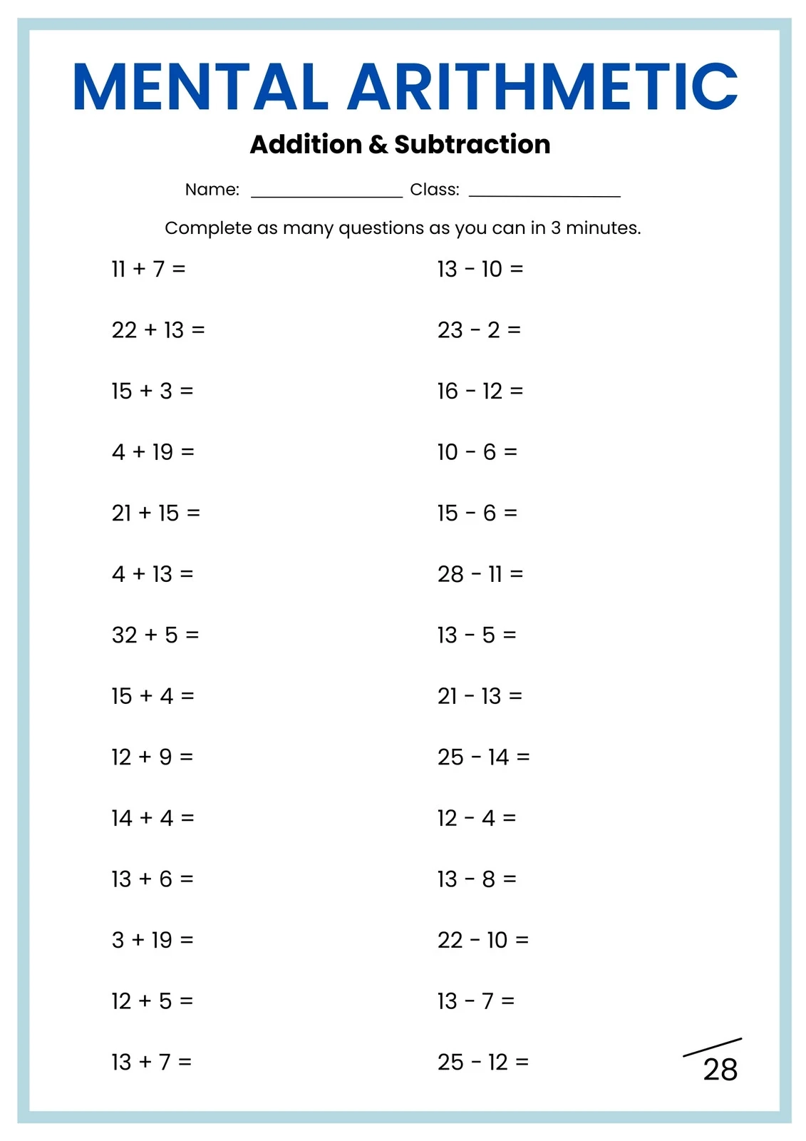 Printable Worksheets Free 3rd Grade