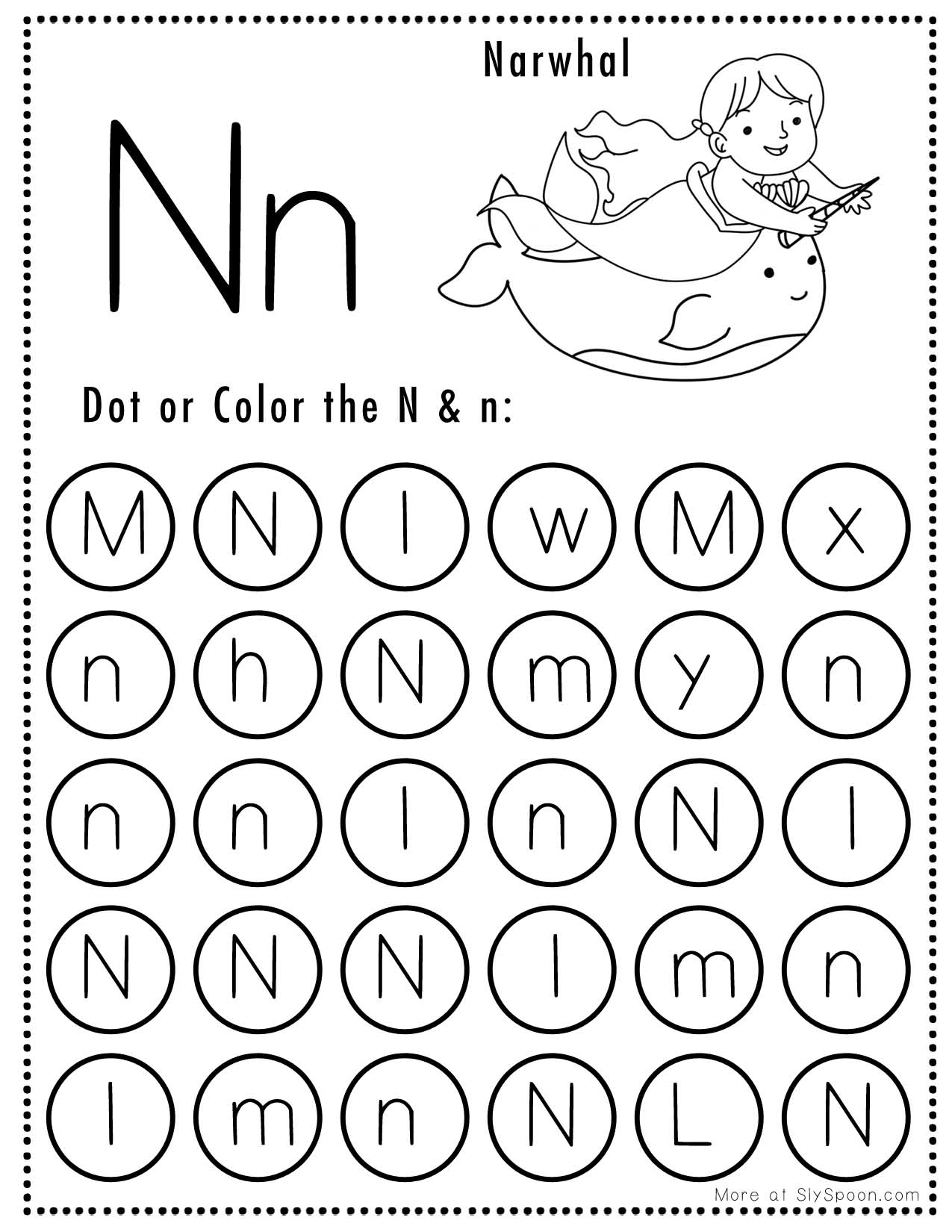 Letter N Worksheets Free Printables