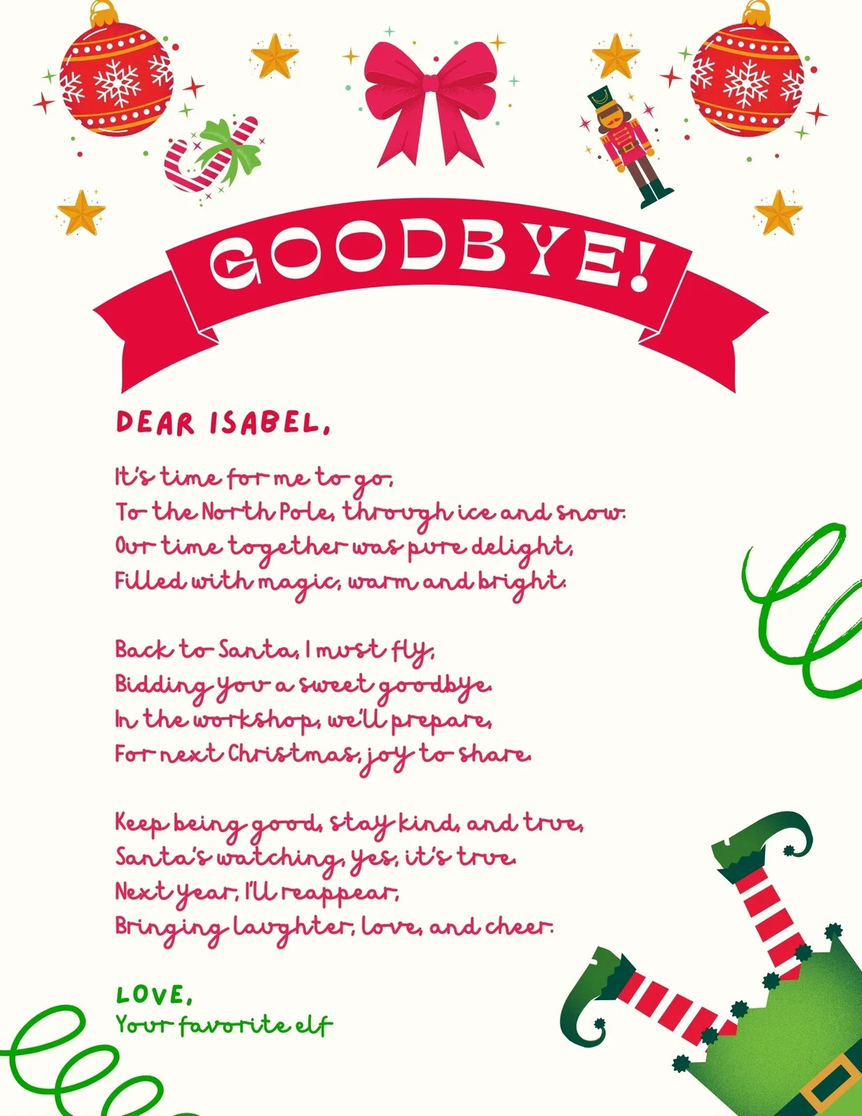 Free And Customizable Elf Templates