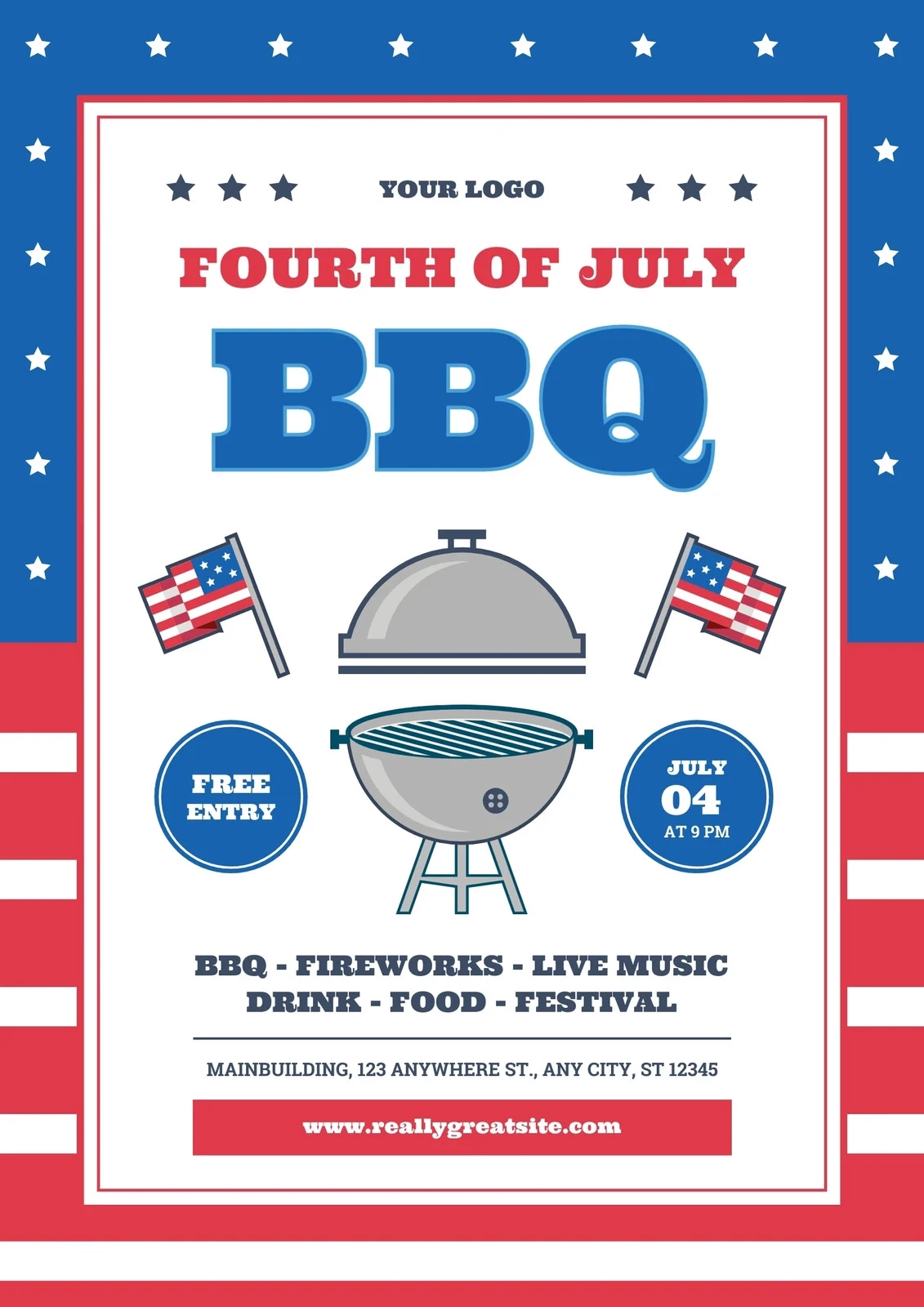 Free And Customizable Fourth Of July Templates