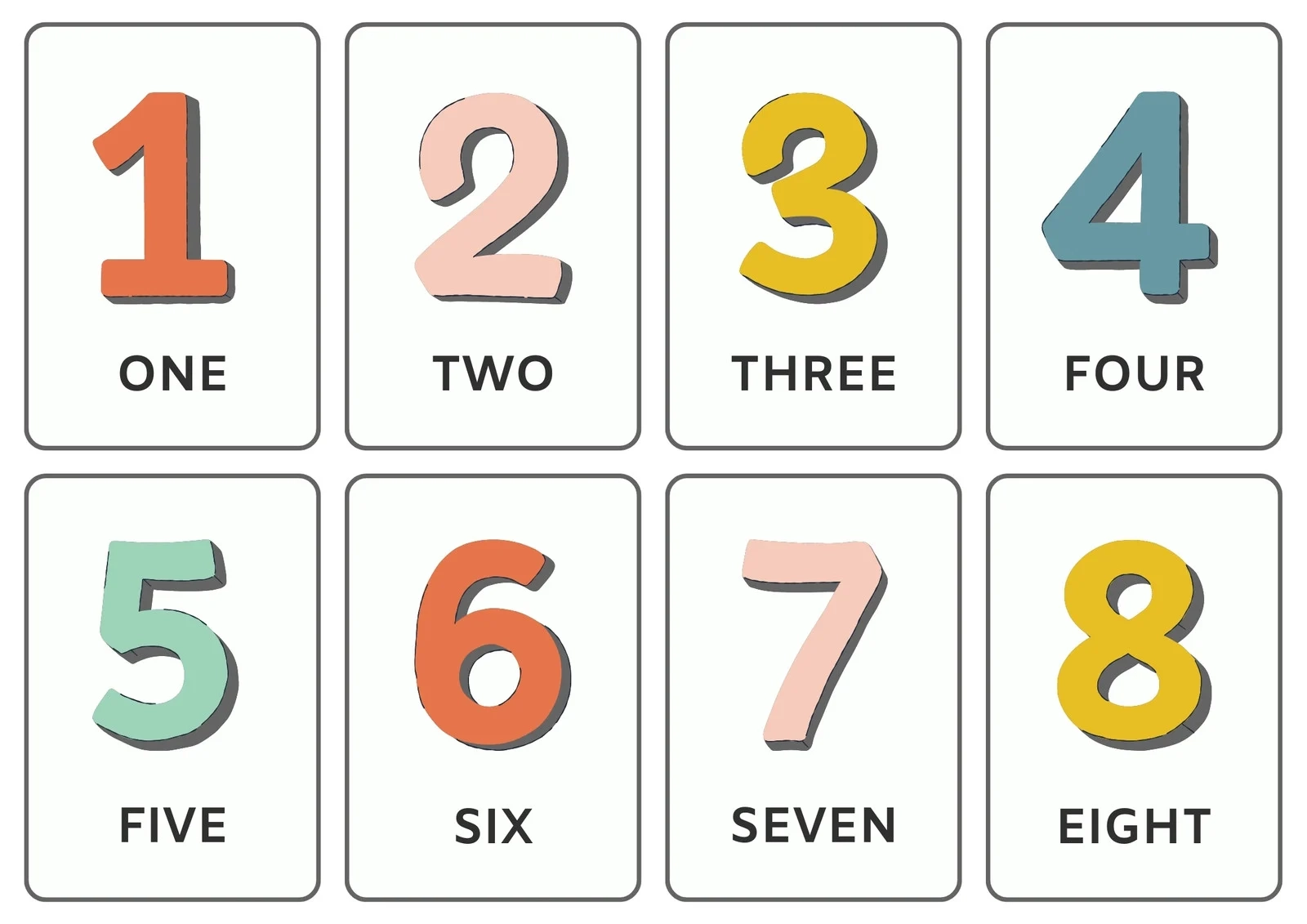 Number Templates Free Printable