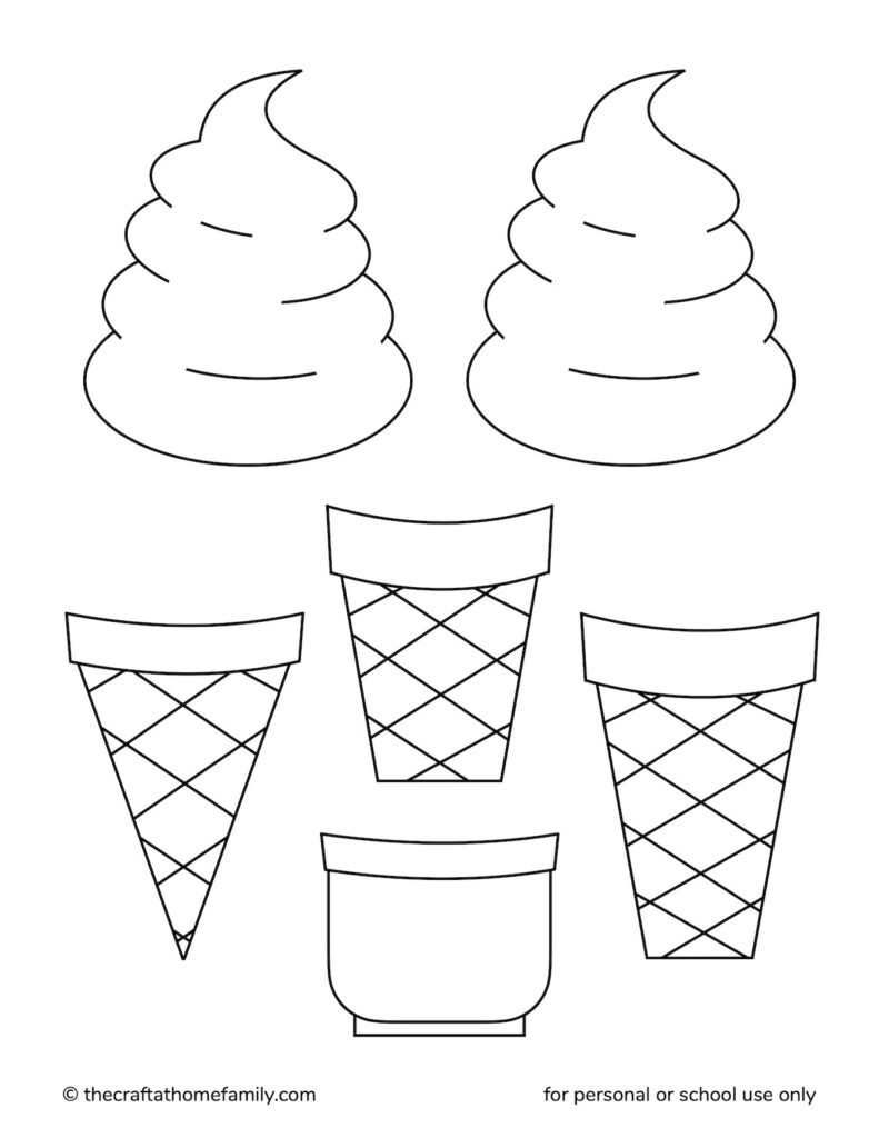 Ice Cream Cone Template Printable Free
