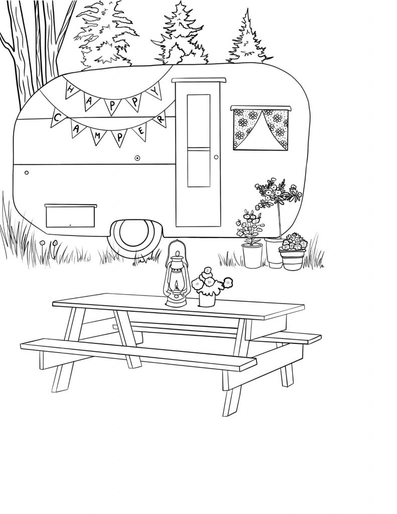 Free Printable Camping Coloring Sheets
