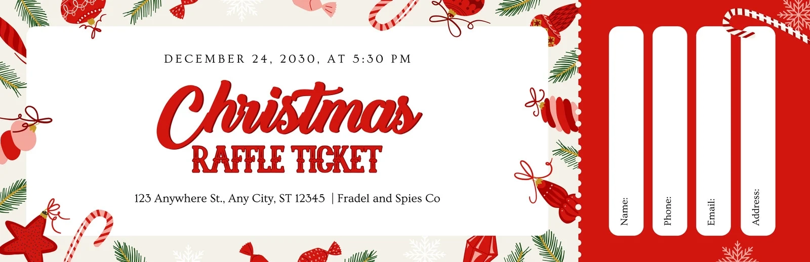 Free Christmas Ticket Templates To Edit And Print Canva
