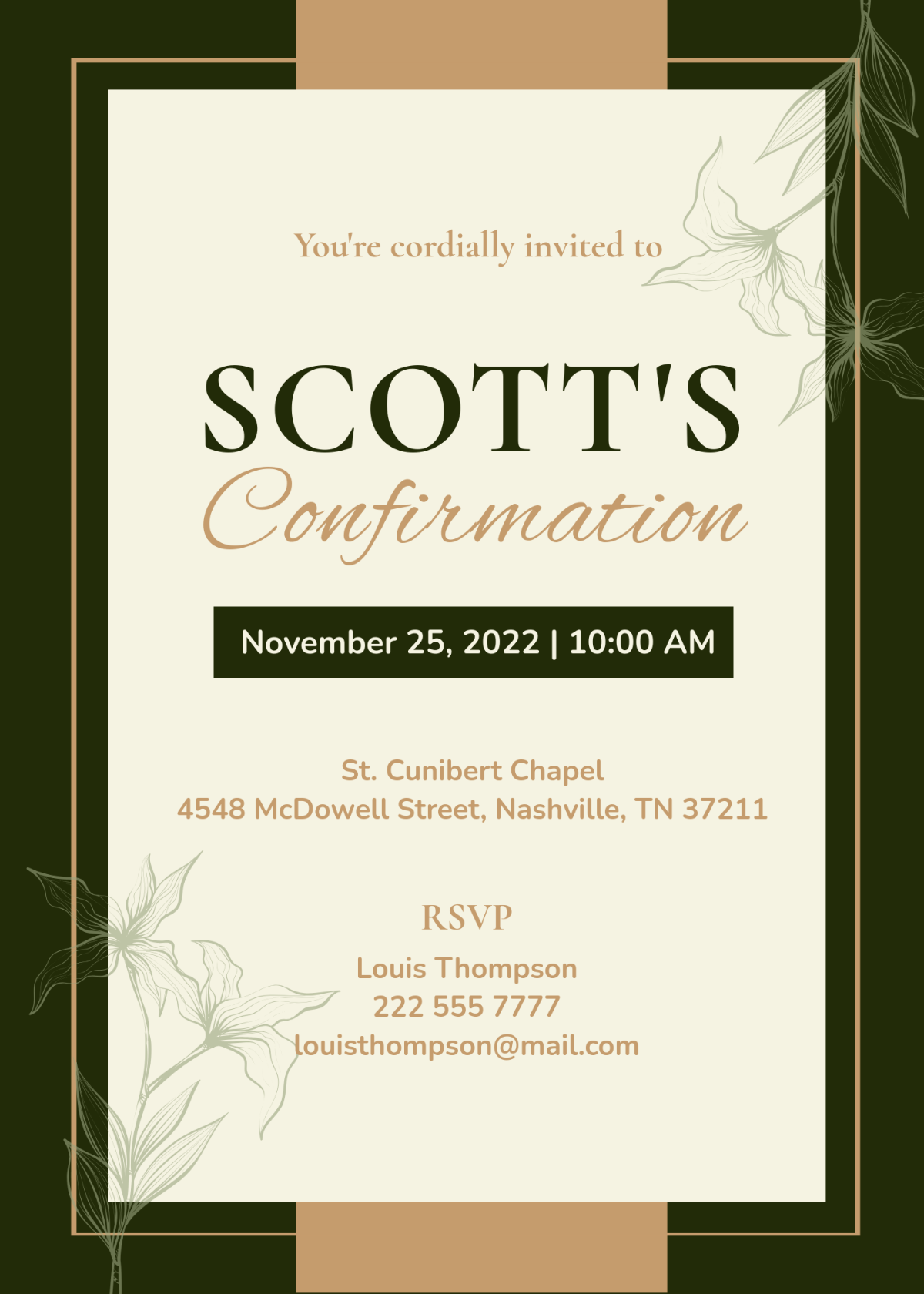 Free Printable Confirmation Invitation