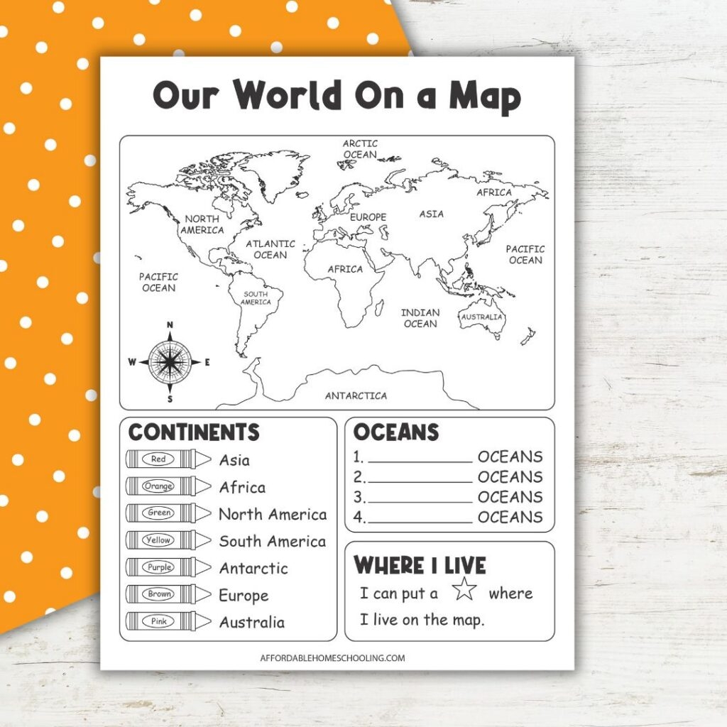 Free Printable Continents Worksheet