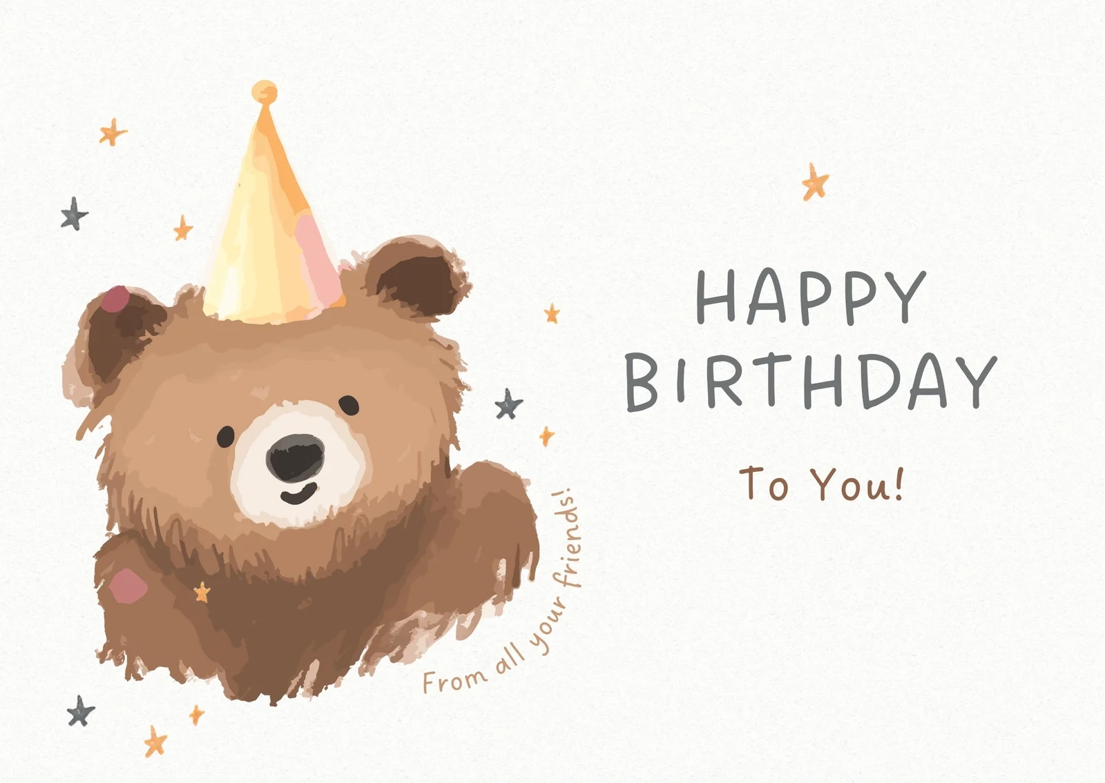 Birthday Cards Template Printable