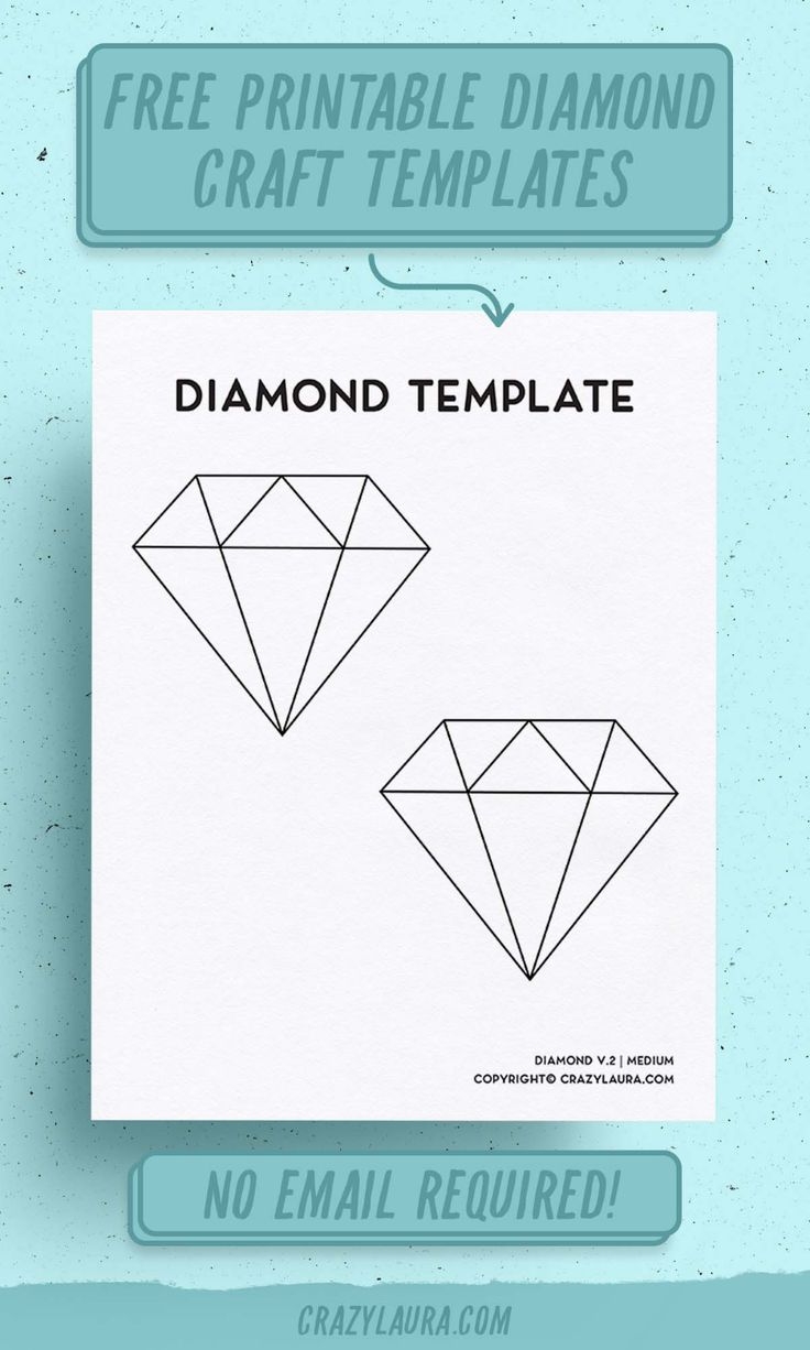 Diamond Printable Template
