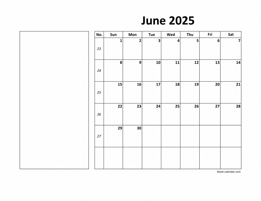 Free Download Printable June 2025 Calendar Large Box Holidays 