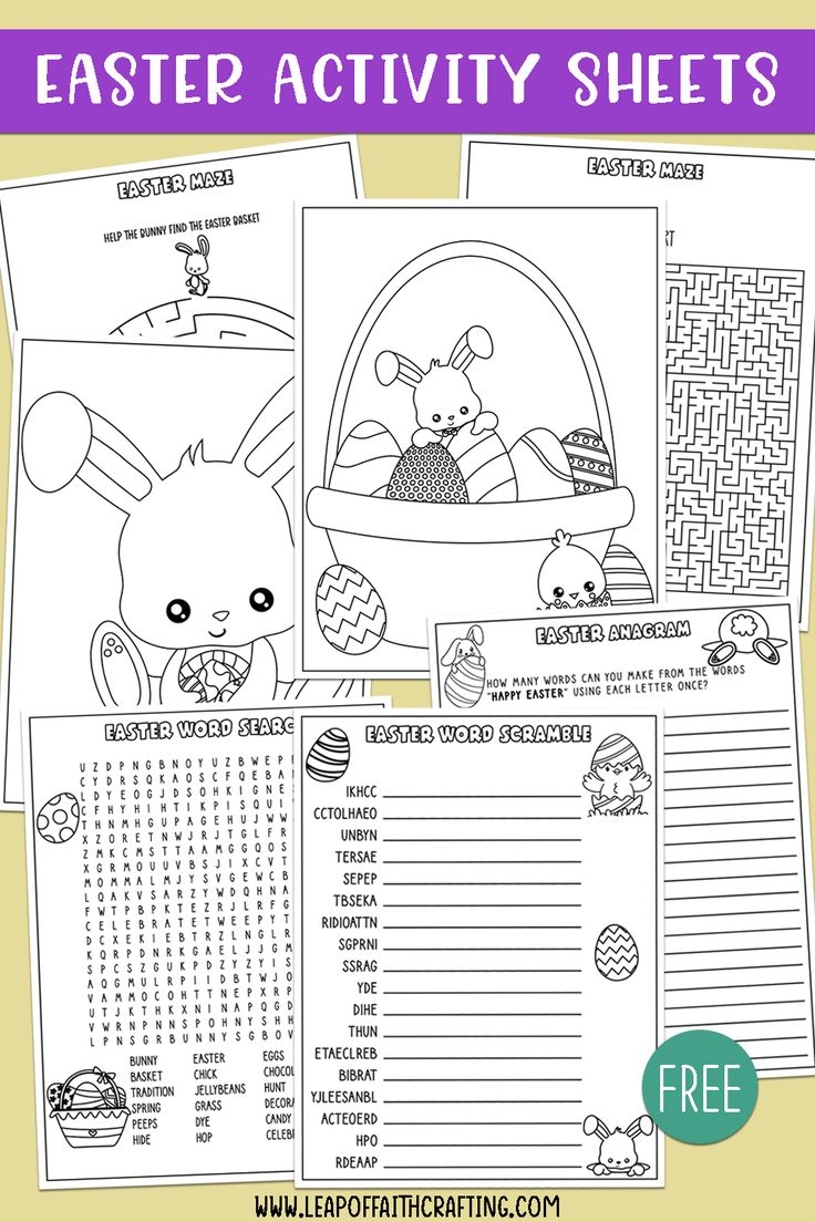 Free Printable Easter Activities Worksheets