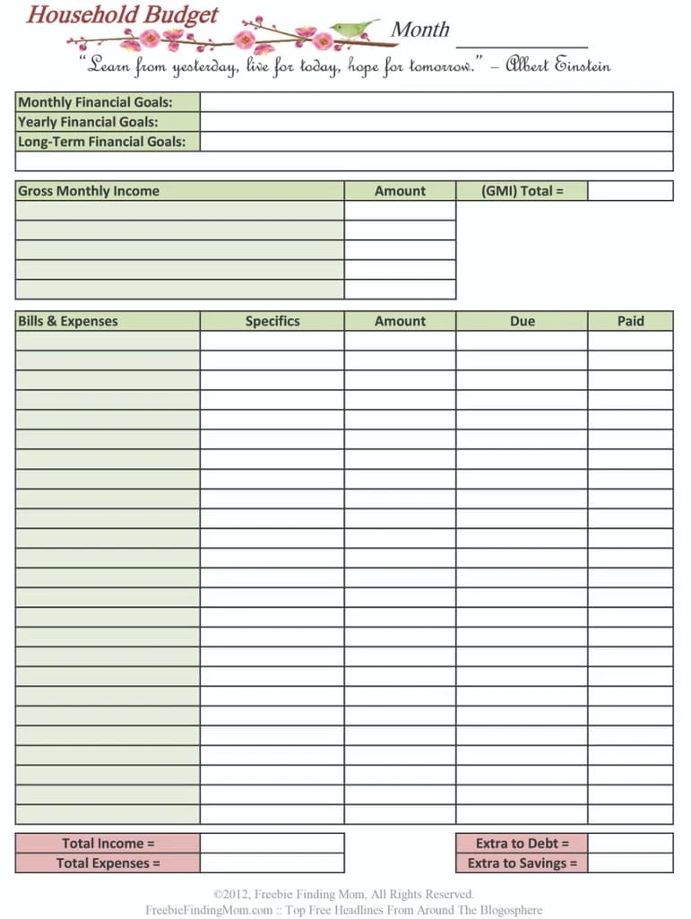 Free Excel Budget Templates