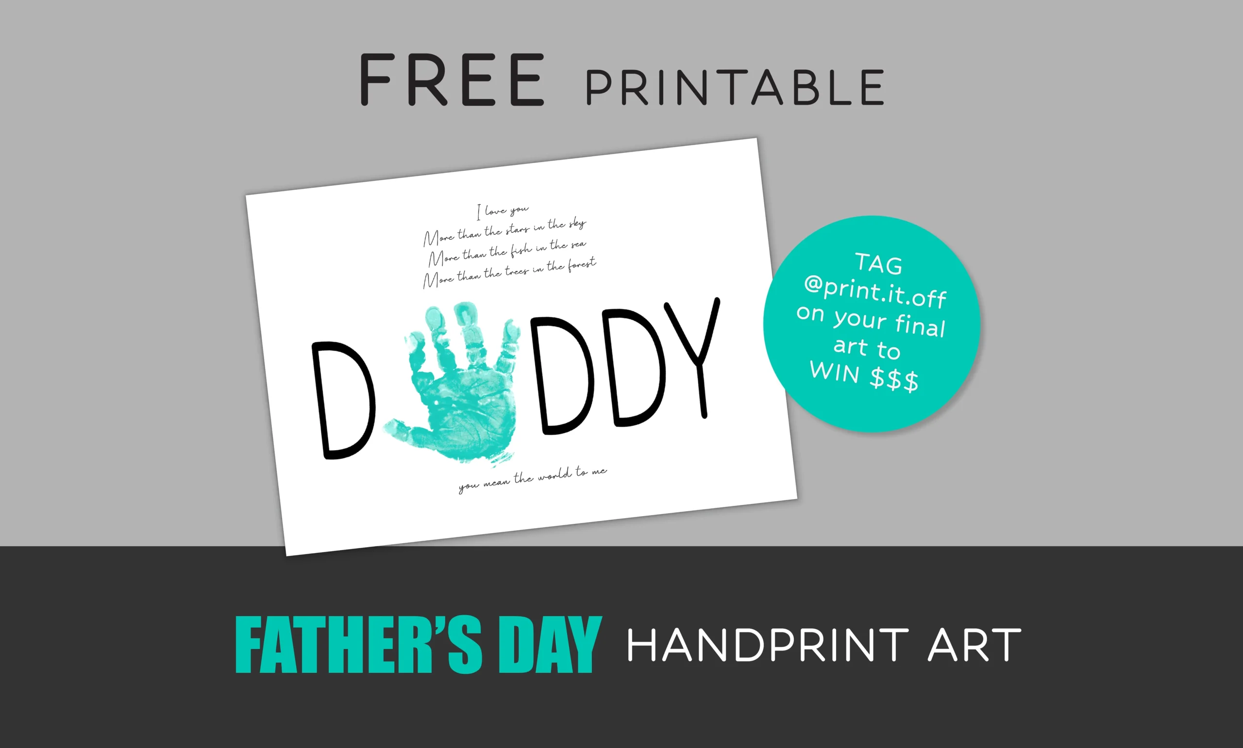 Free Printable Father's Day Handprint Template