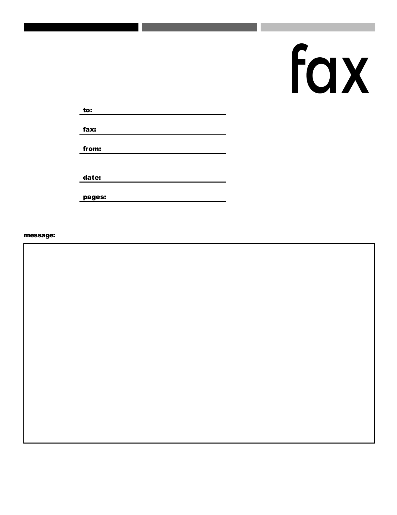 Free Printable Fax Cover Sheet Template