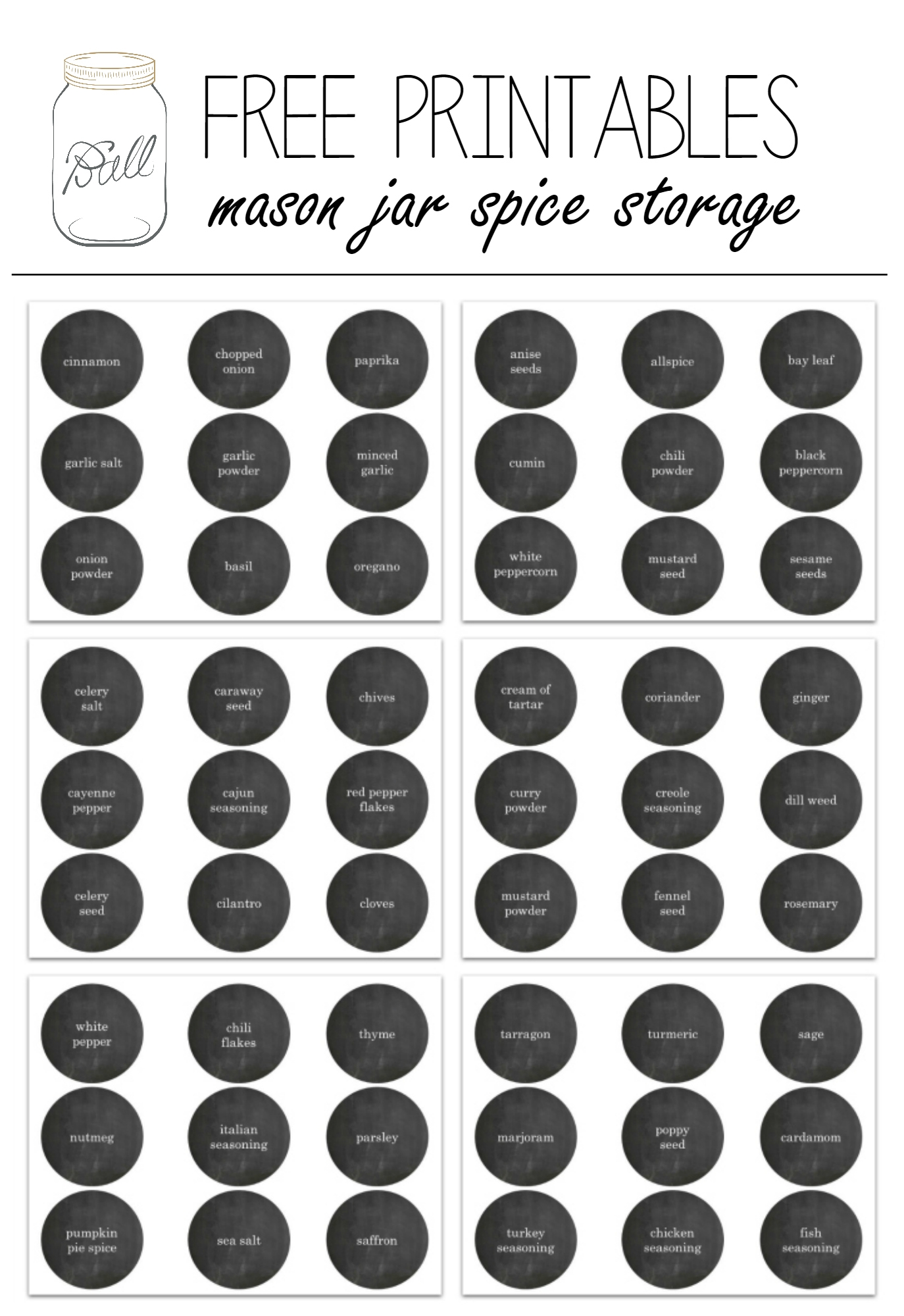 Free Printable Jar Labels Template Word