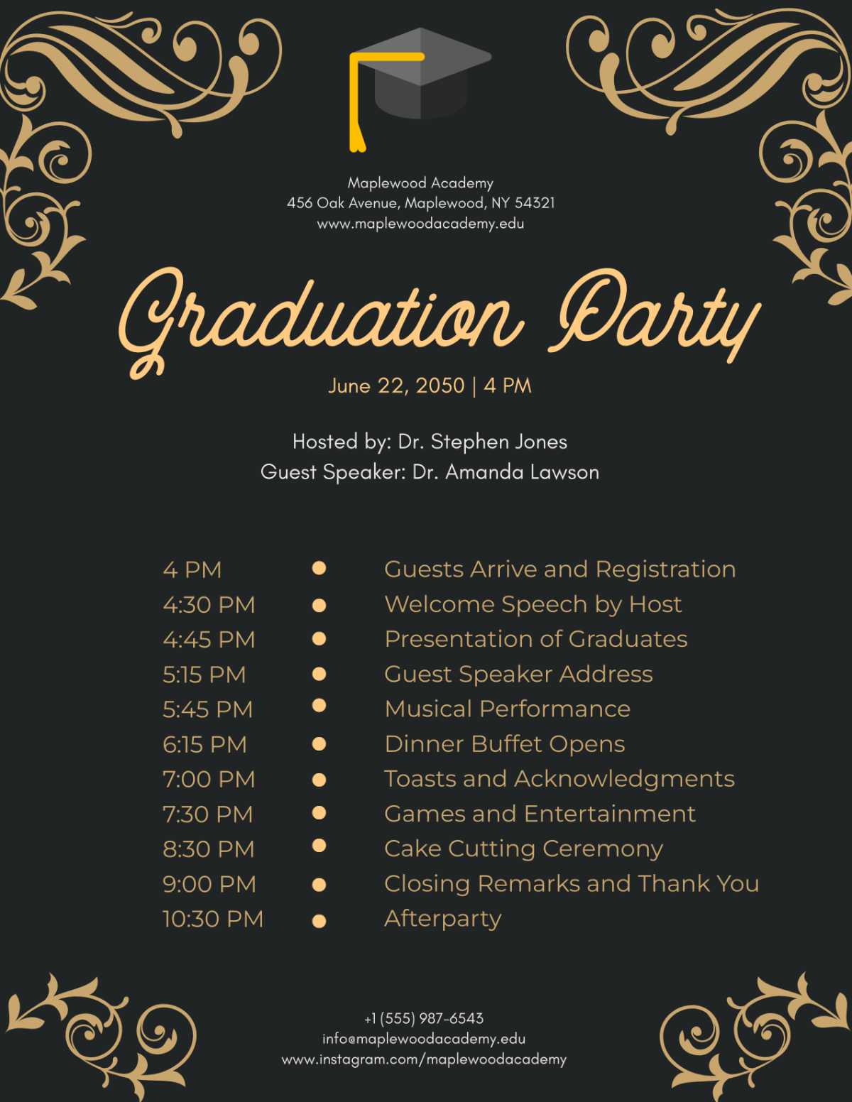 Free Graduation Program Templates Editable And Printable