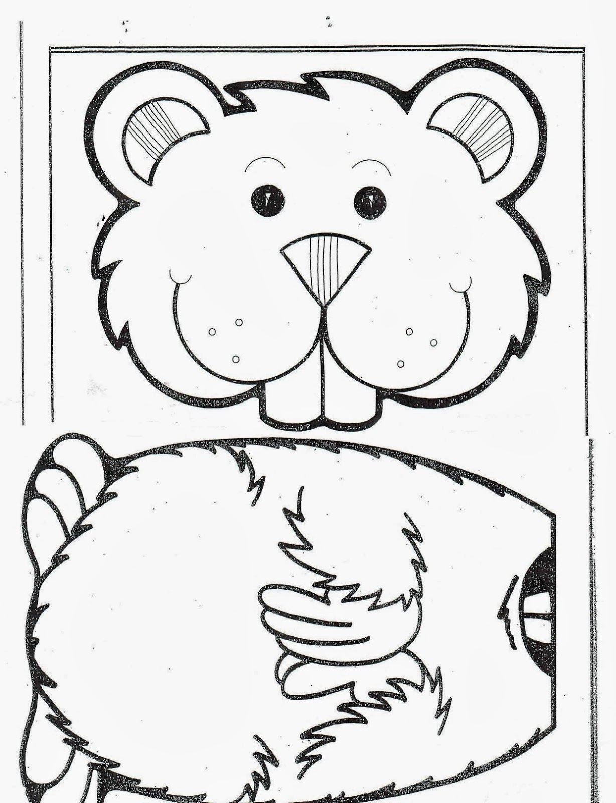 Groundhog Template Printable