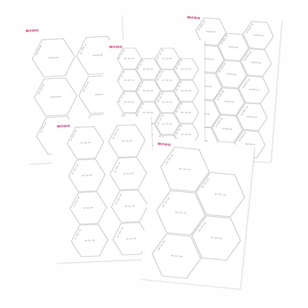 Printable Hexagon Template