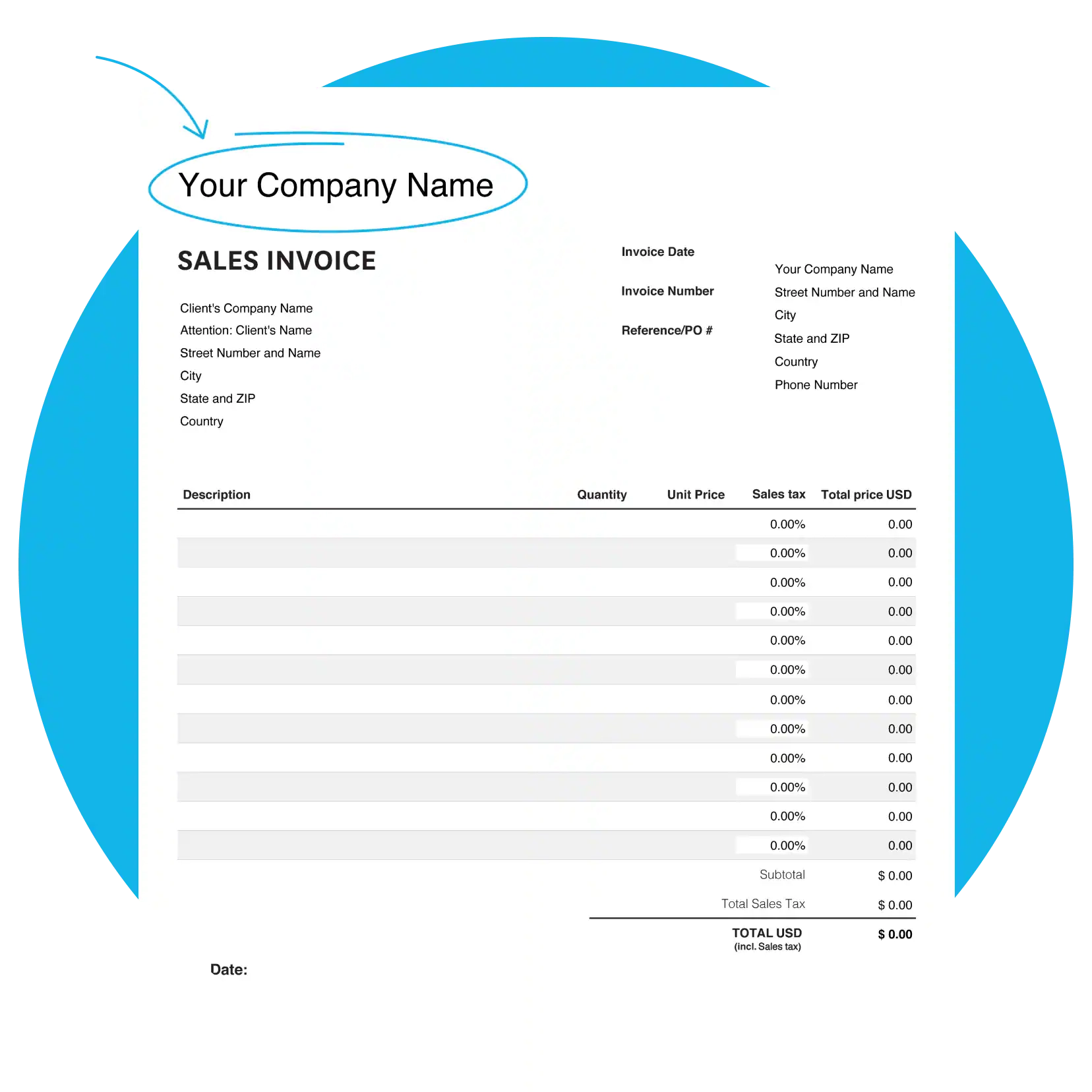 Free Invoice Template Download A Customizable Invoice Format 