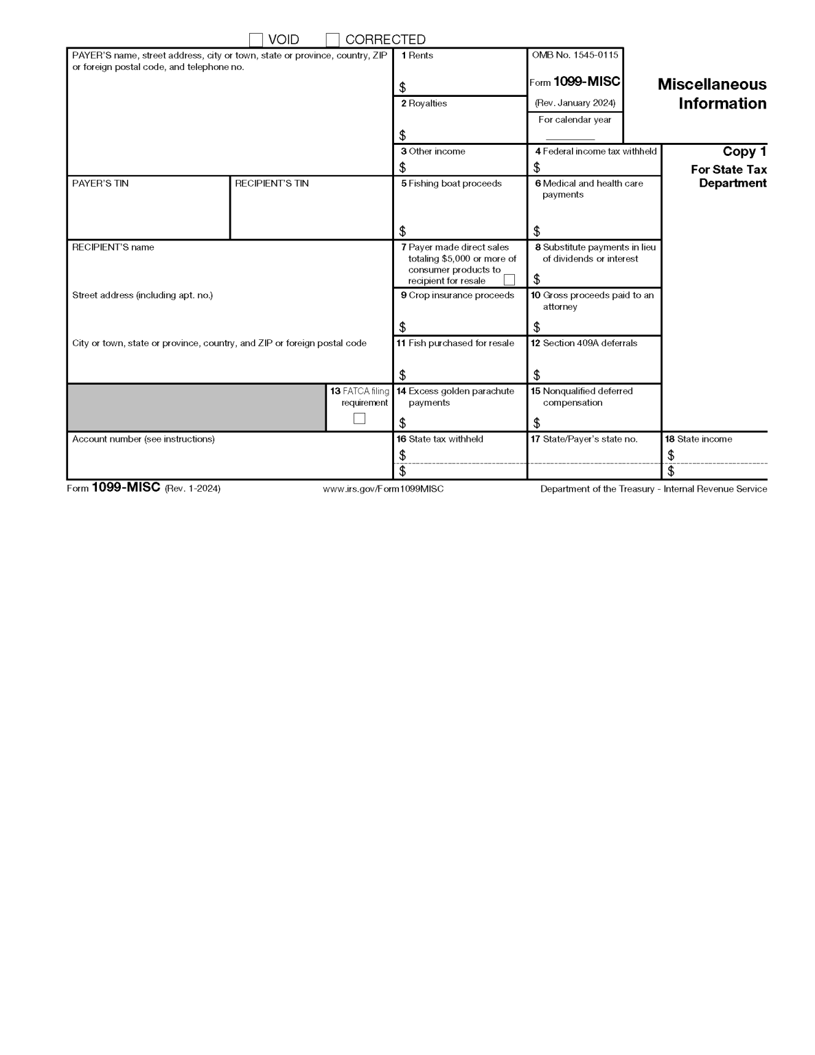 Irs 1099 Misc Form 2025
