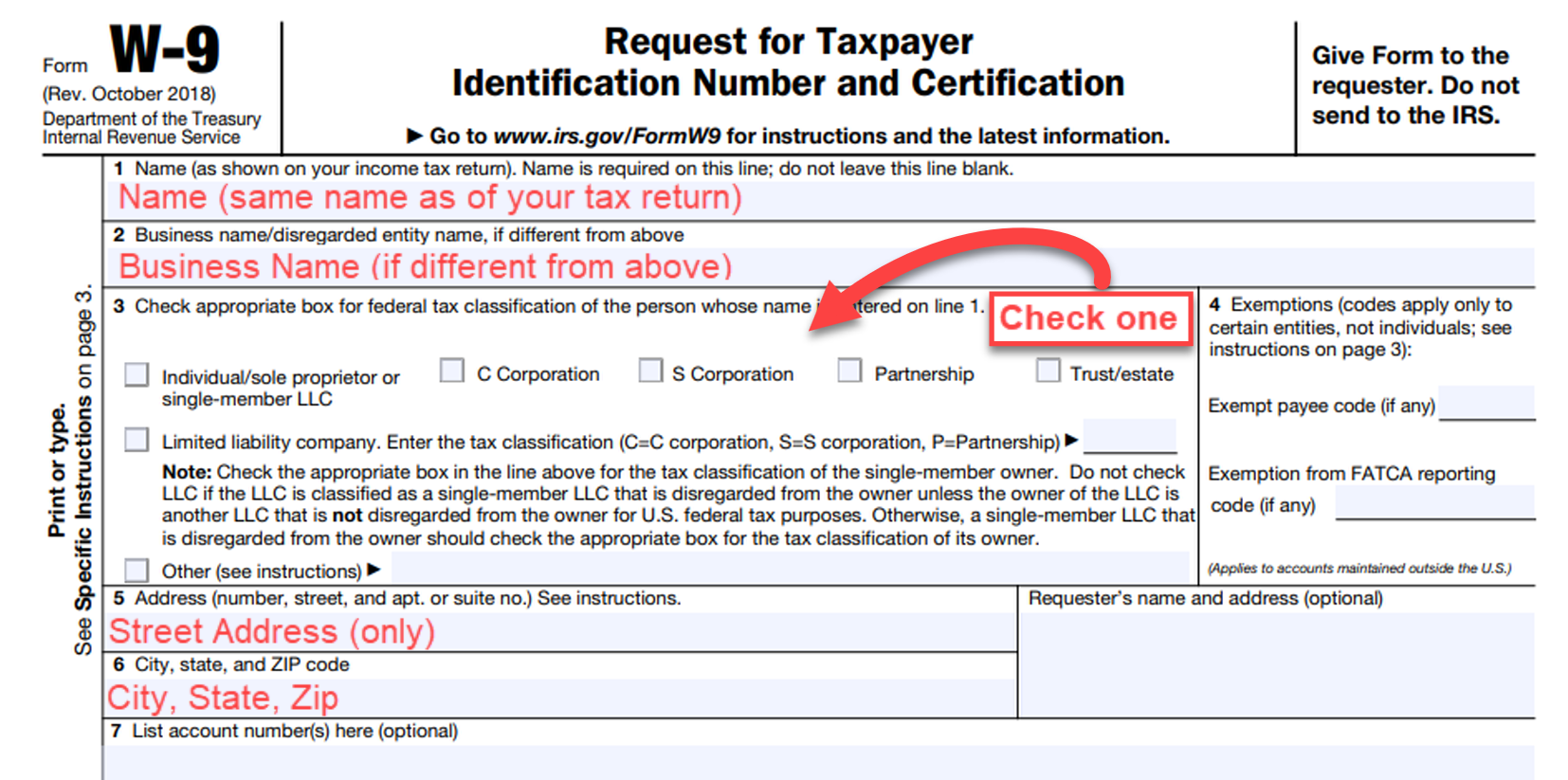 W-9 Form 2024 Printable Pdf