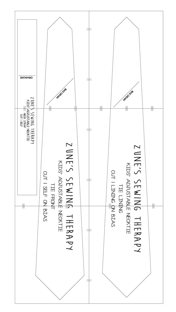 Free Kids Necktie Pattern