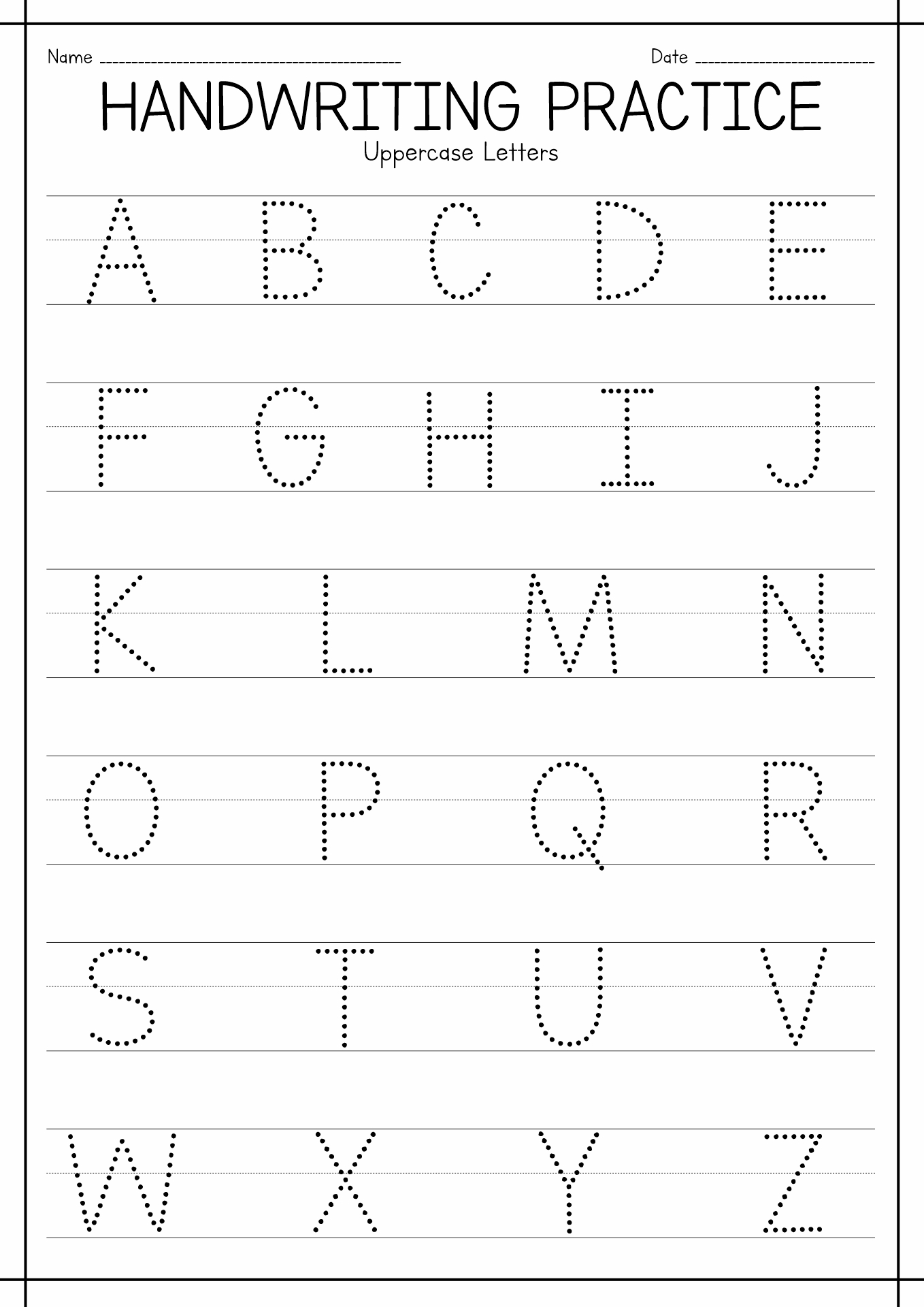 Writing Worksheets For Pre K Free Printables