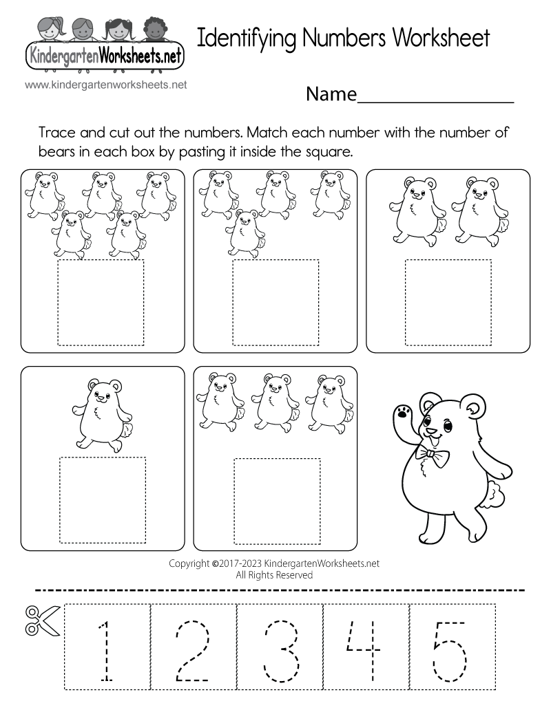 Free Kindergarten Math Number Recognition Worksheet For Spring 