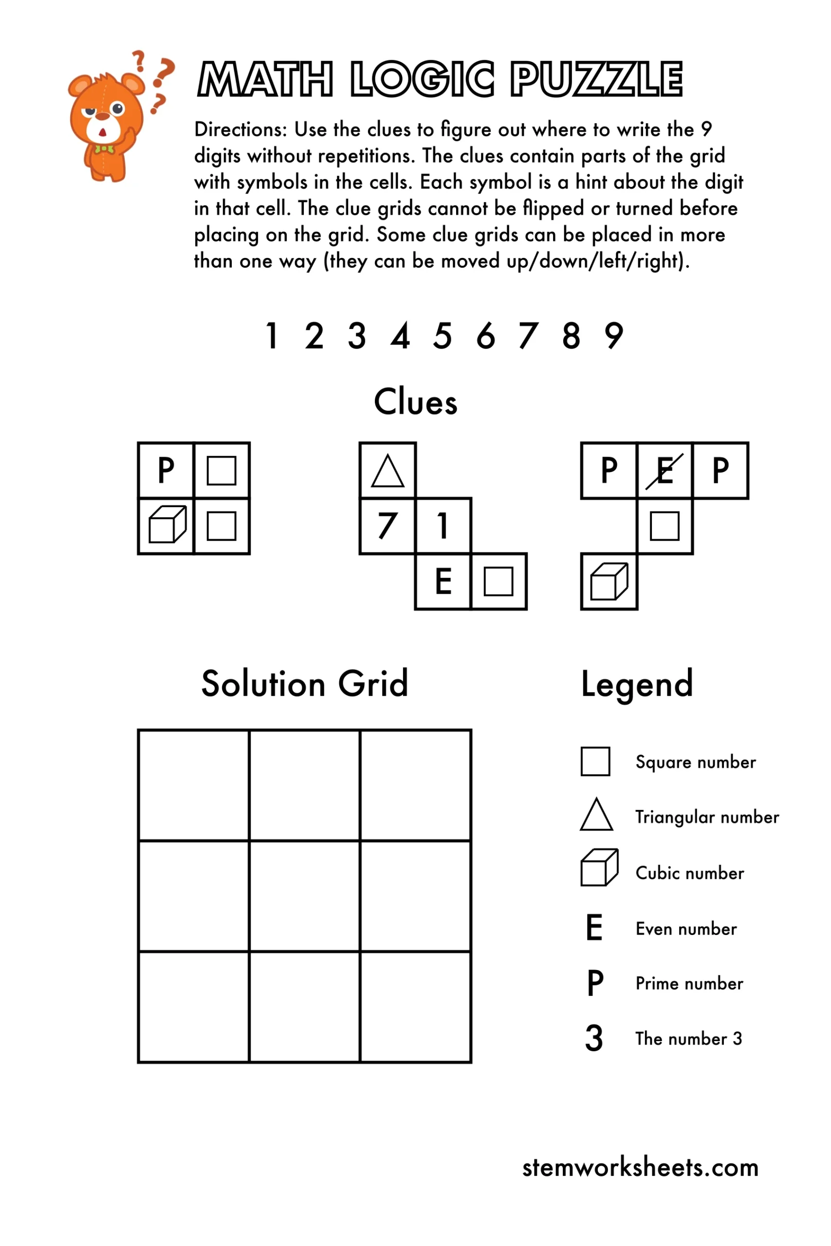 Free Printable Math Puzzles For Kids