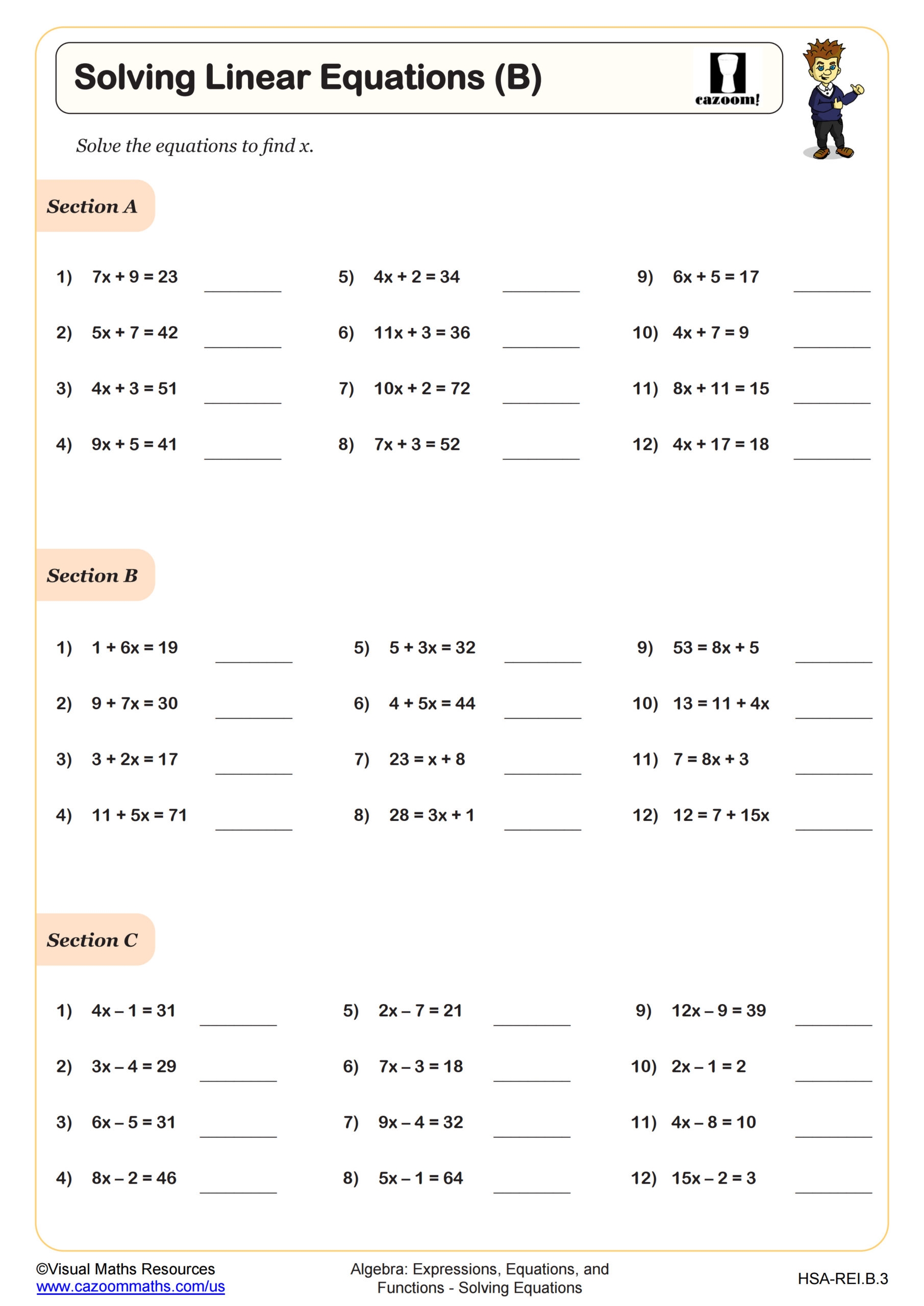 Free Math Worksheet For Algebra 1 Download Free Math Worksheet 