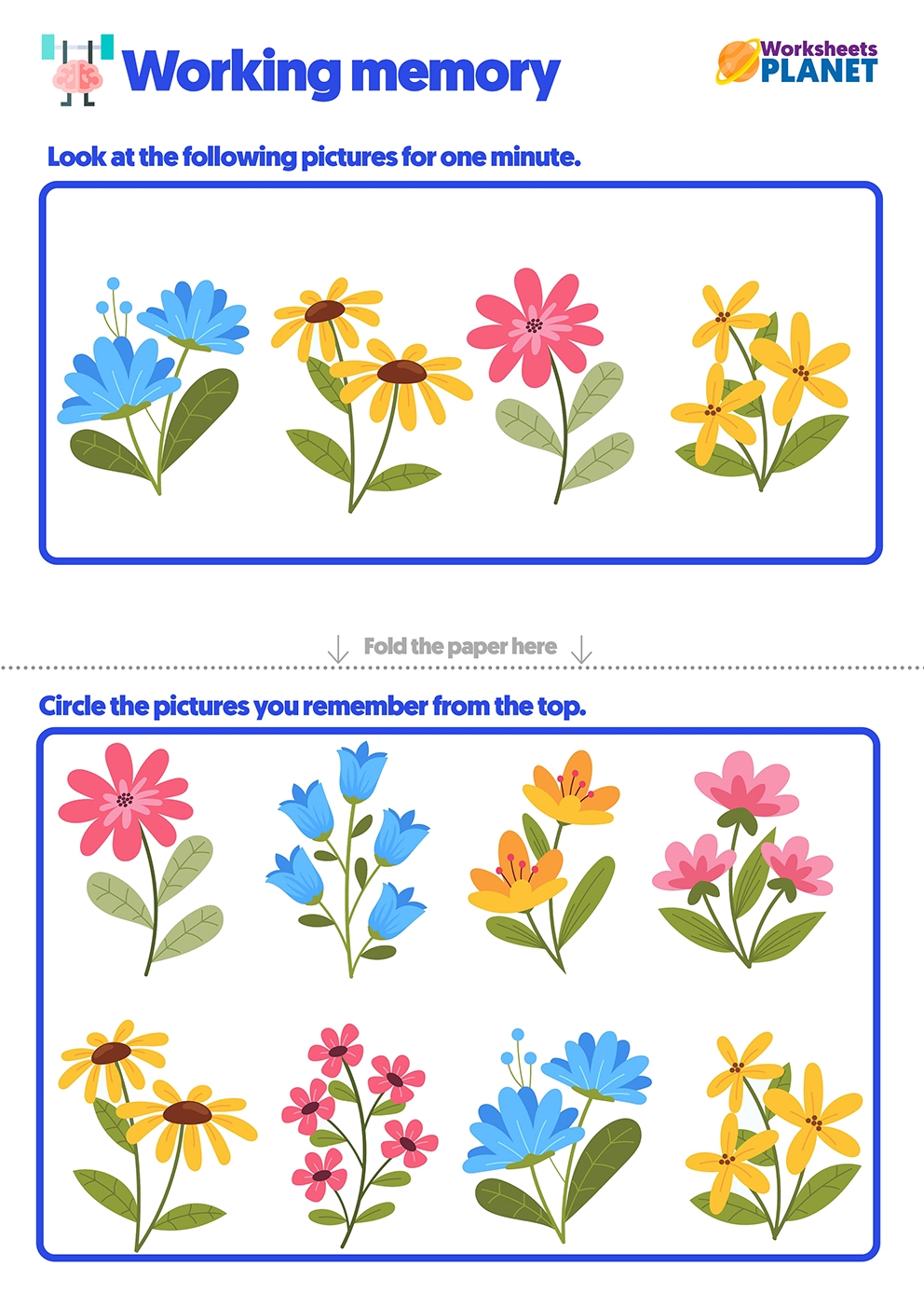 Free Printable Memory Practice Worksheets