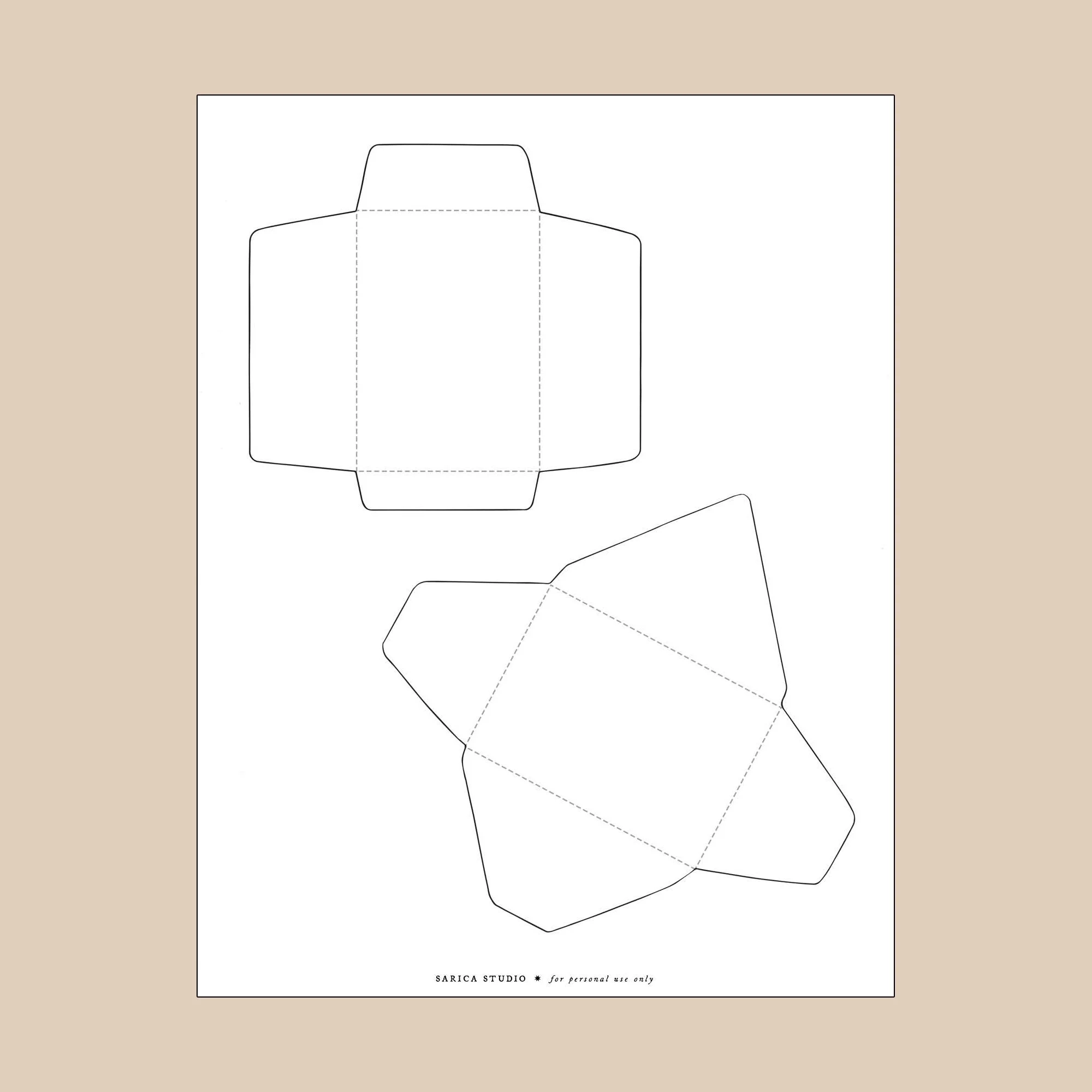 Free Mini Envelope Template Printable Sarica Studio