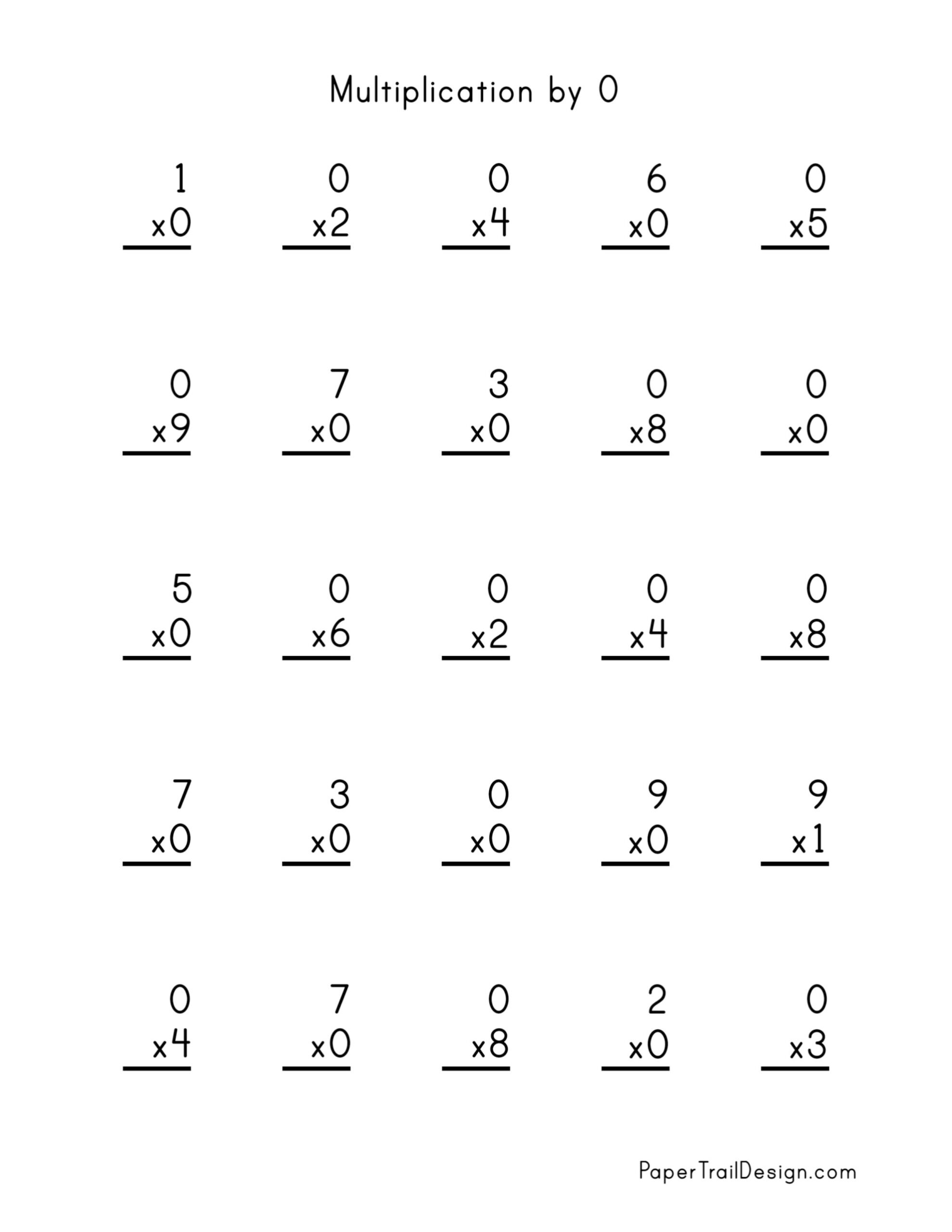 Multiplication Printable Worksheets 3rd Grade