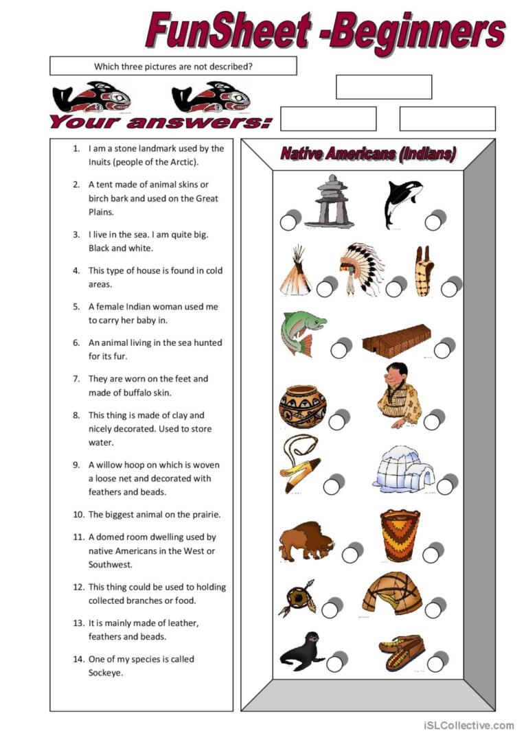 Free Native Americans Worksheet Download Free Native Americans 