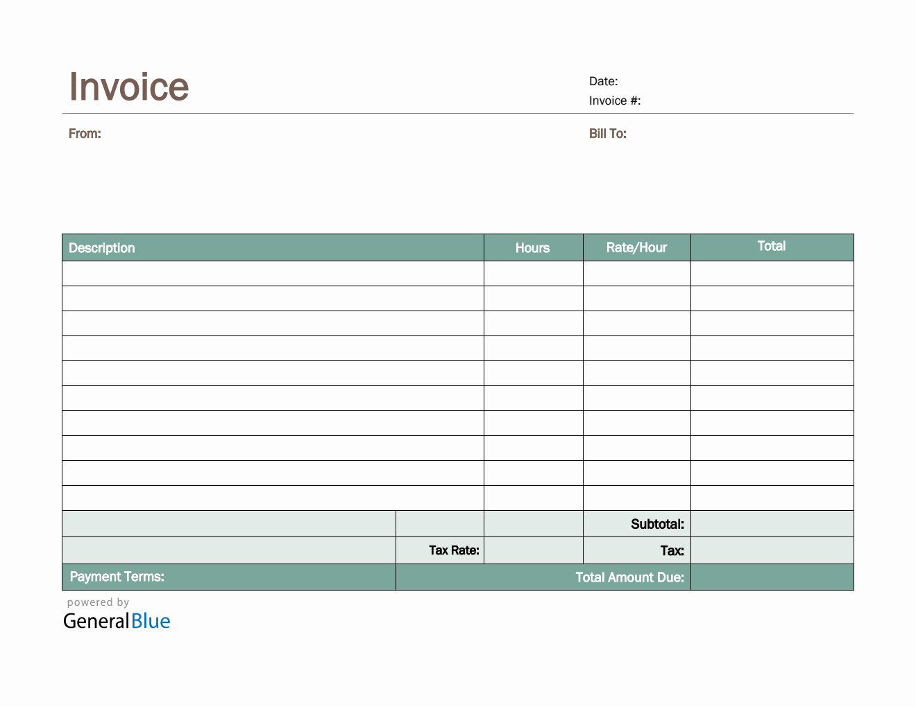 Free PDF Invoice Templates