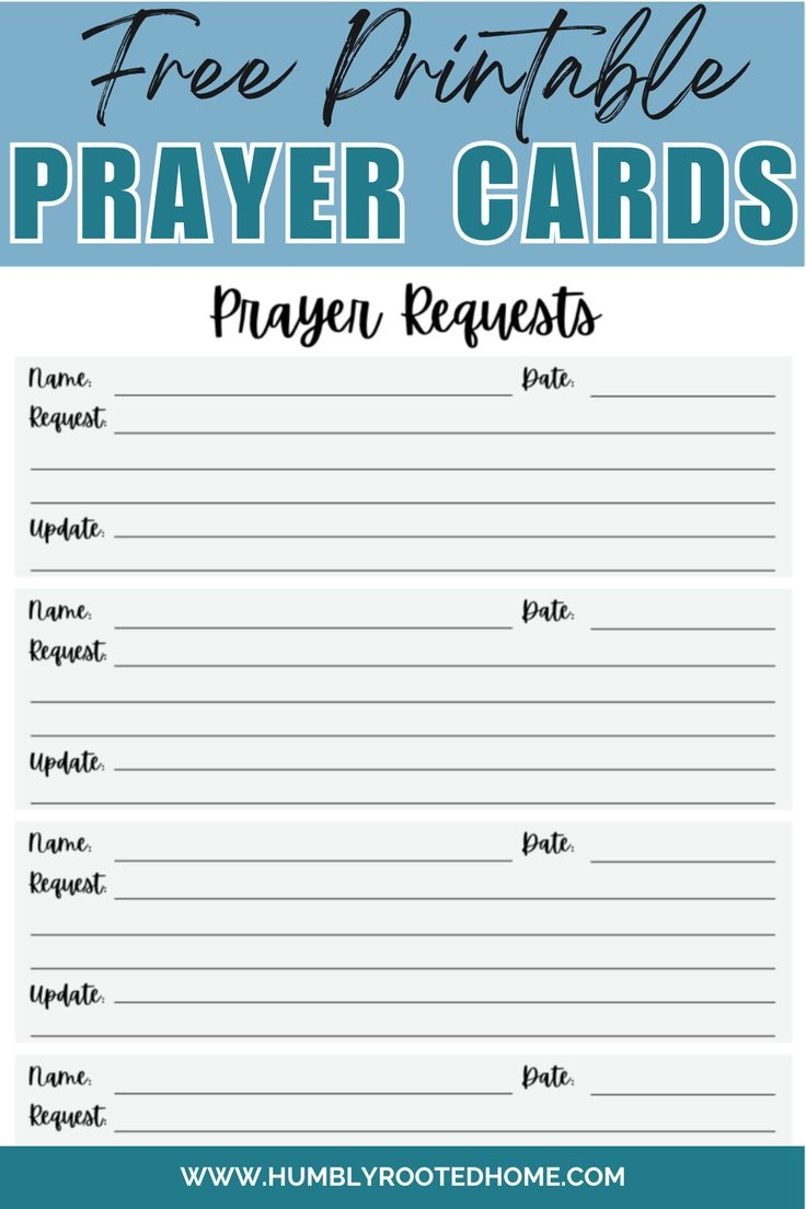 Free Printable Prayer Sheets