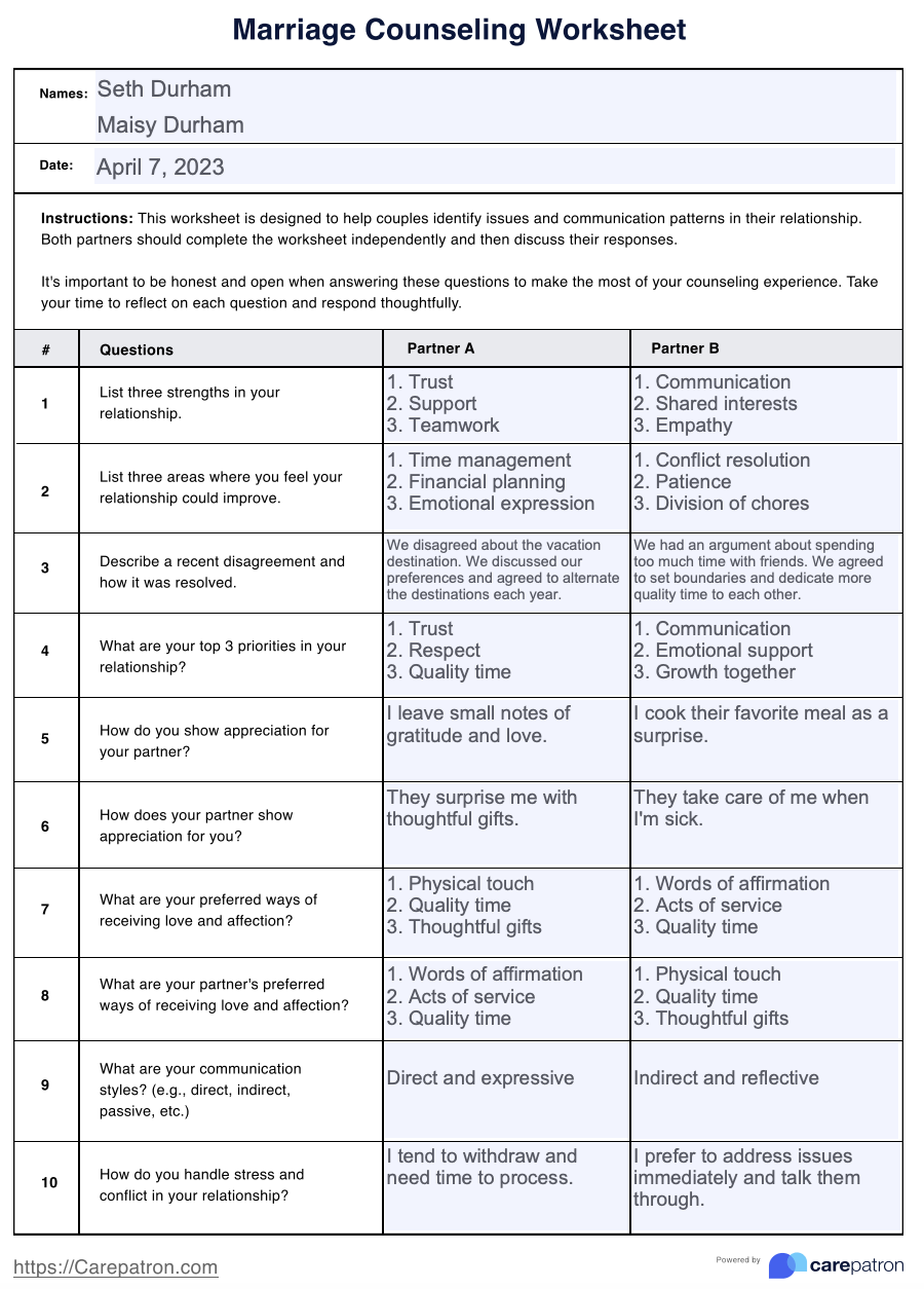 Free Premarital Counseling Worksheet Download Free Premarital 