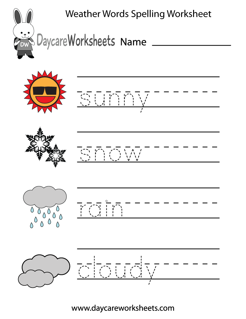 Free Printable Weather Worksheets For Kindergarten