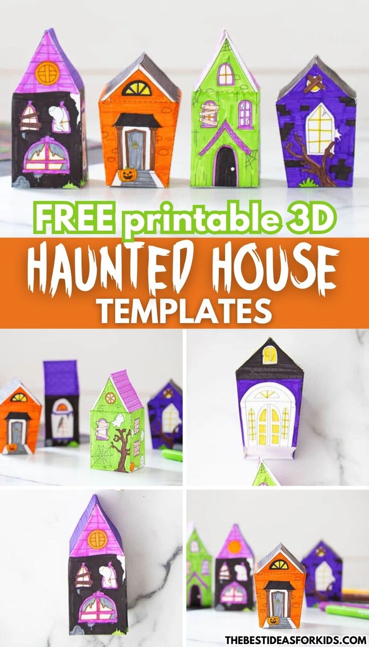 Printable 3d Haunted House Template