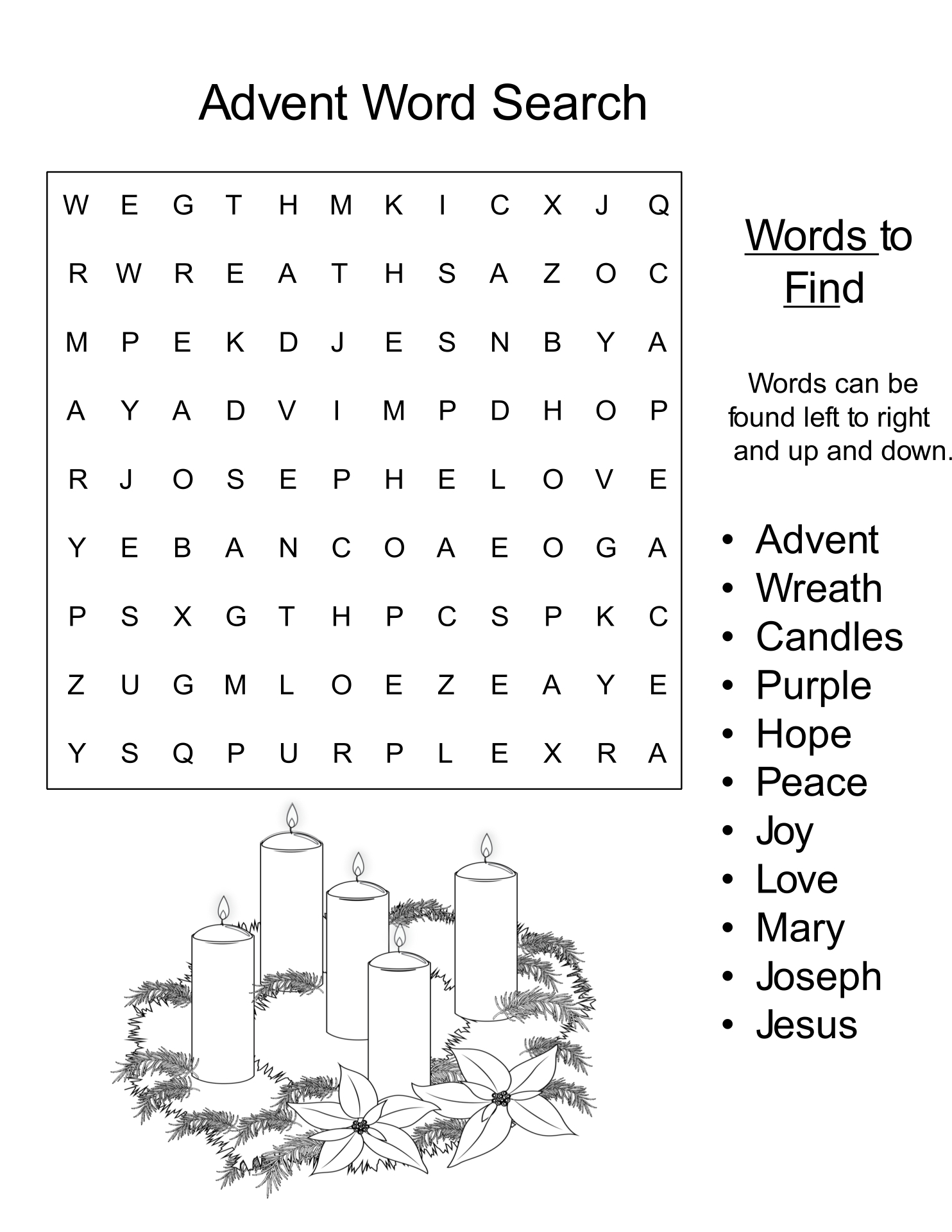 Printable Free Advent Worksheets For Kids