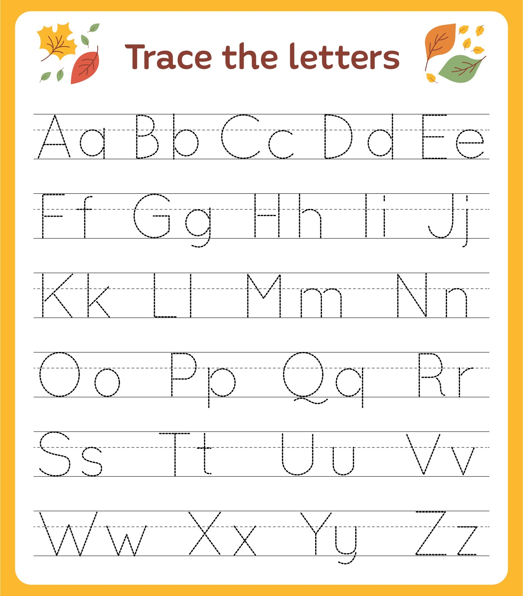 Free Printable Abc Worksheets For Kindergarten
