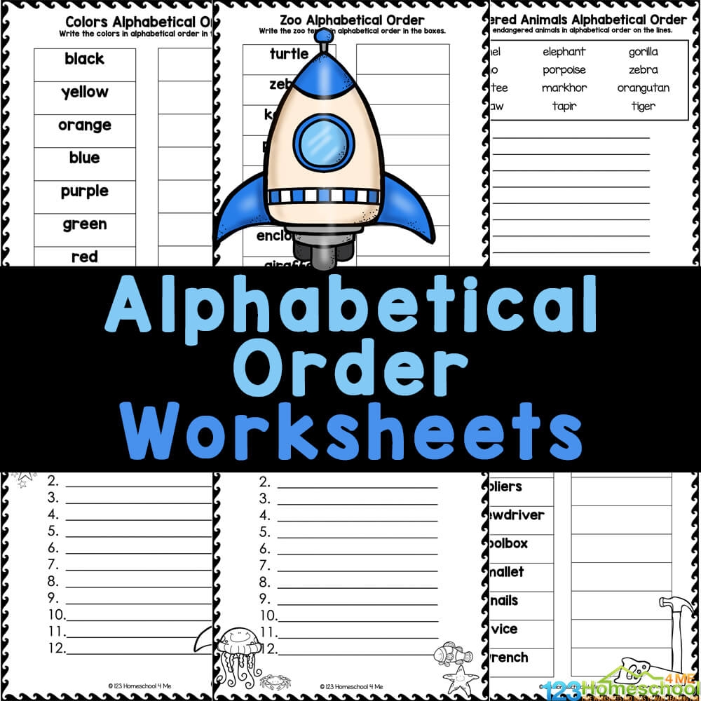 Free Printable Abc Order Worksheets For Kids