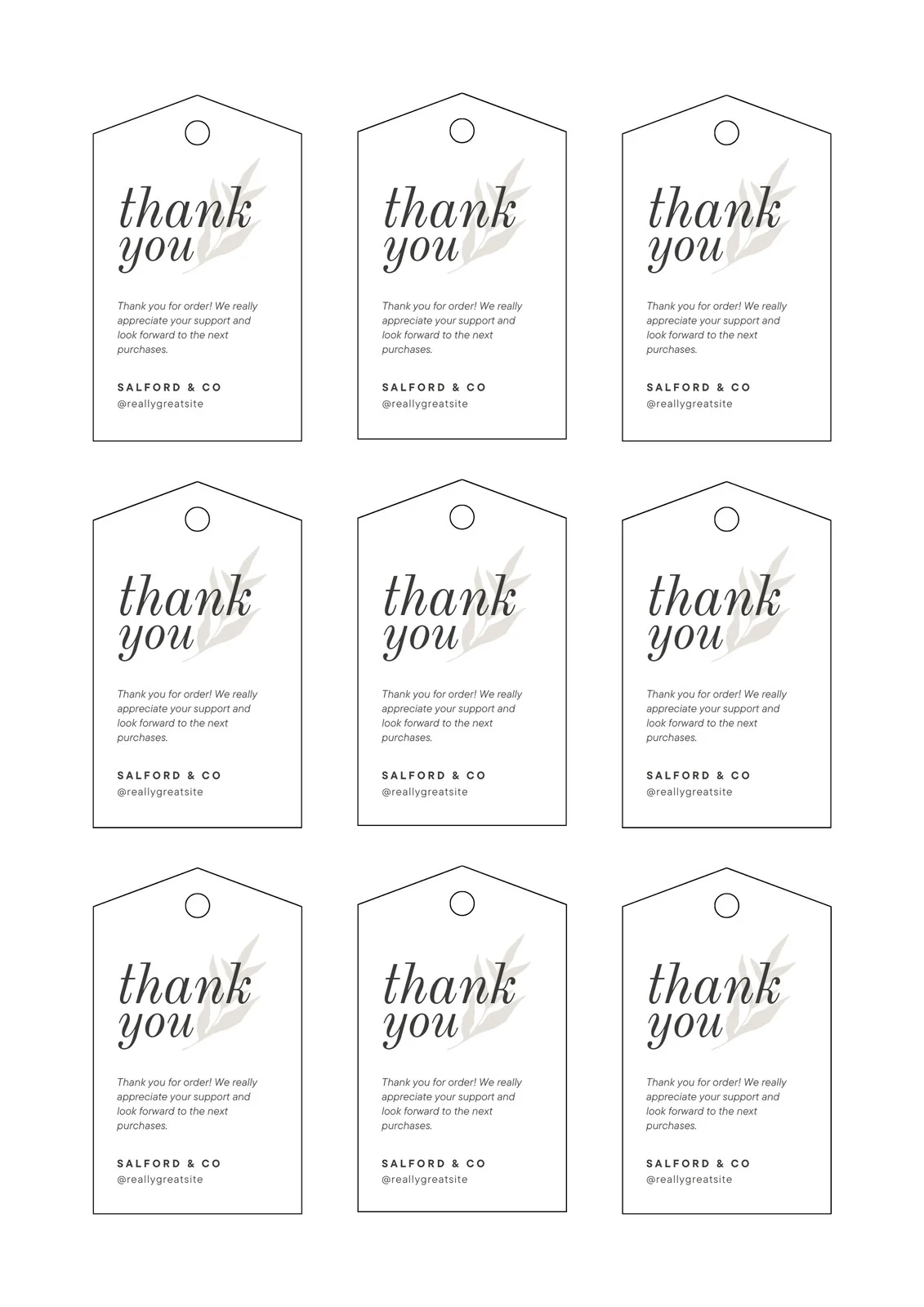 Editable Downloadable Free Printable Gift Tag Templates For Word