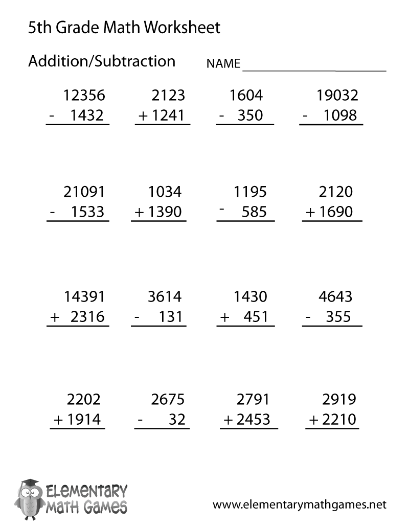 5th Grade Worksheets Free Printable