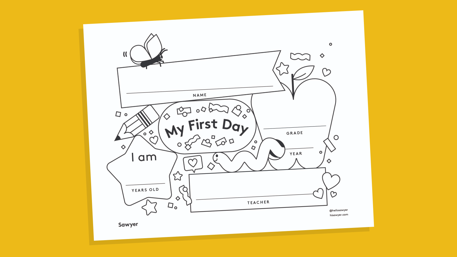 Free Printable Back To School